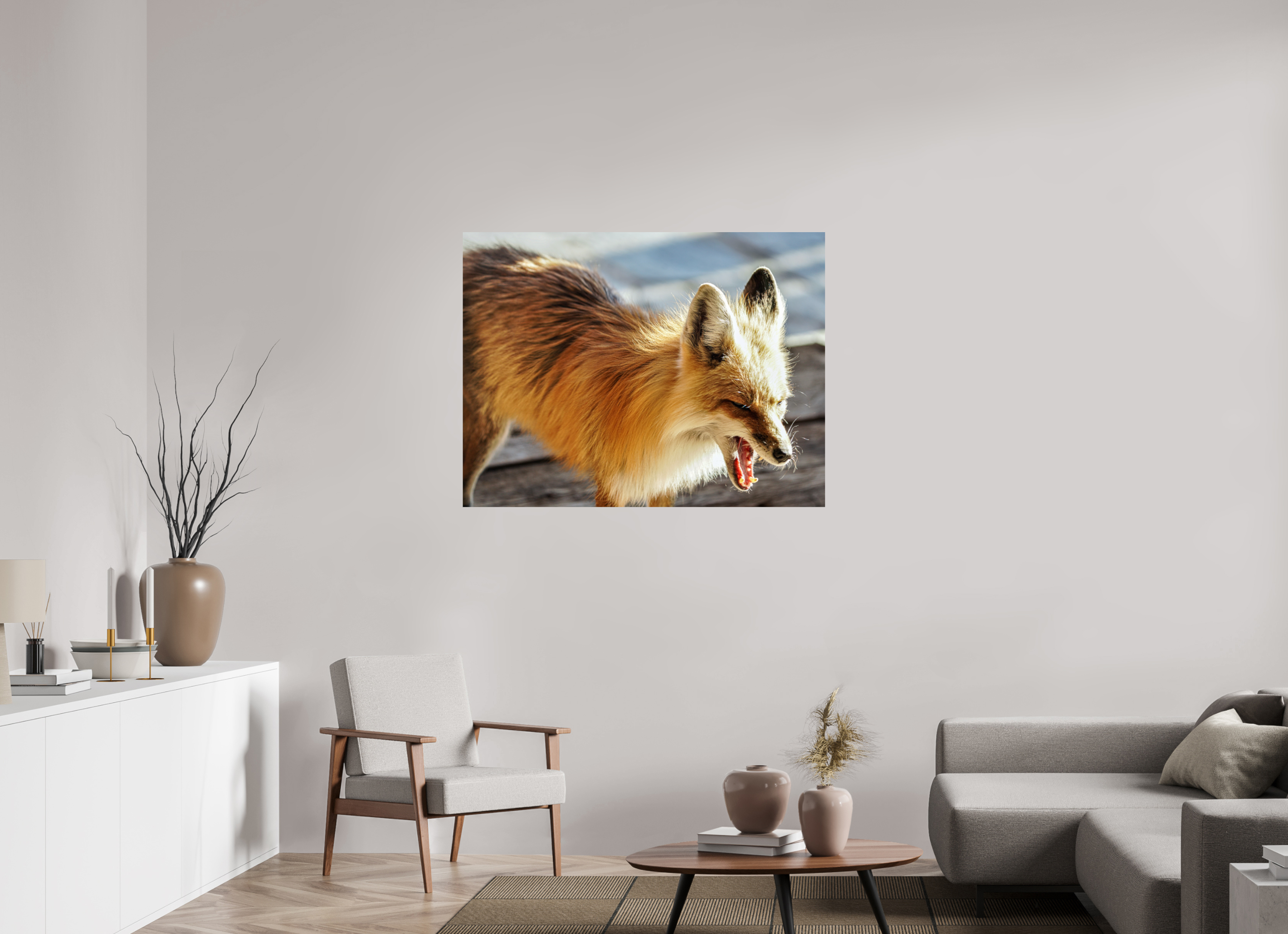 46.1 x 35″, METAL Fox