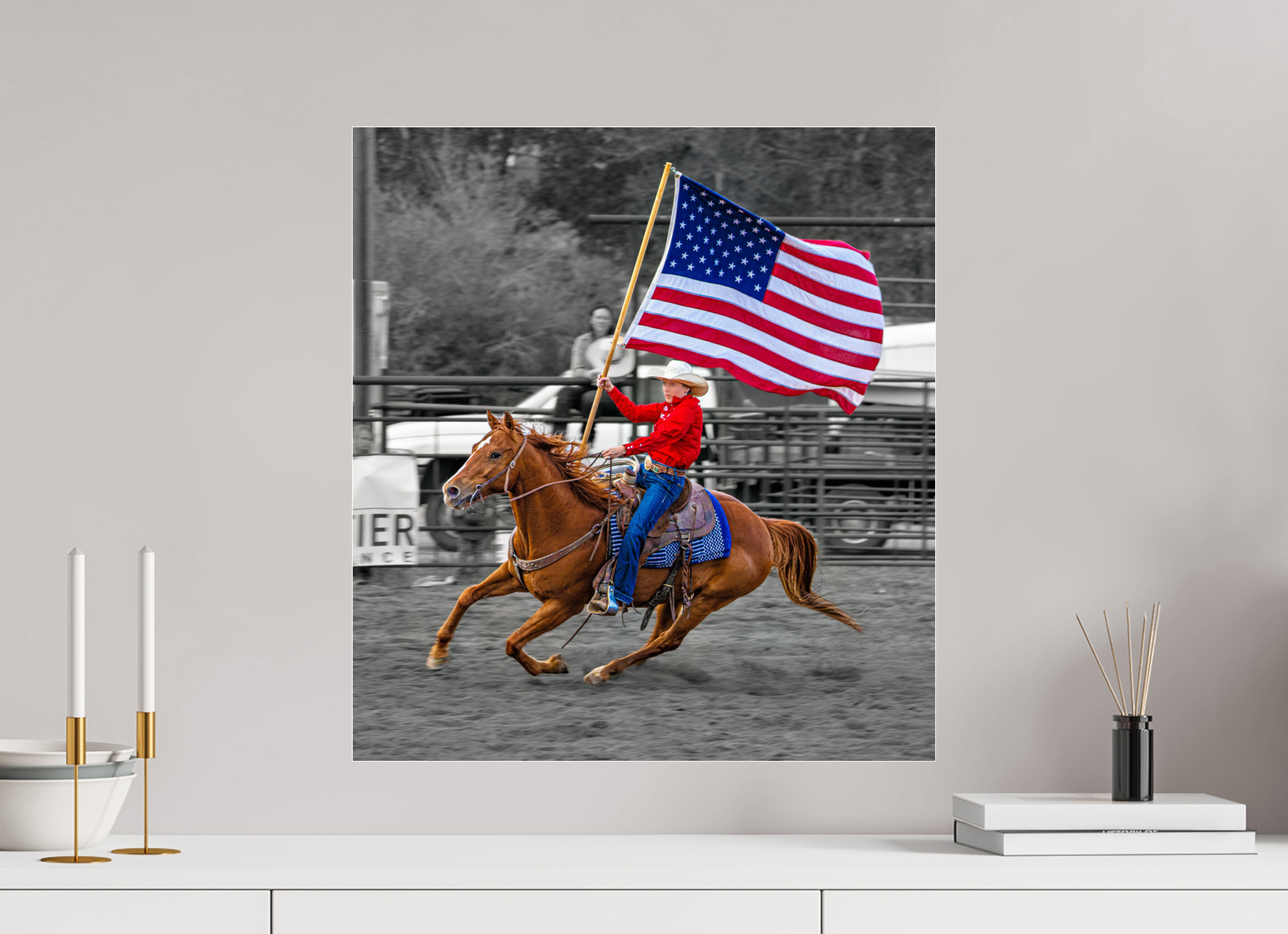 20 x 21.8″, ACRYLIC America 250 Flag Rider 17