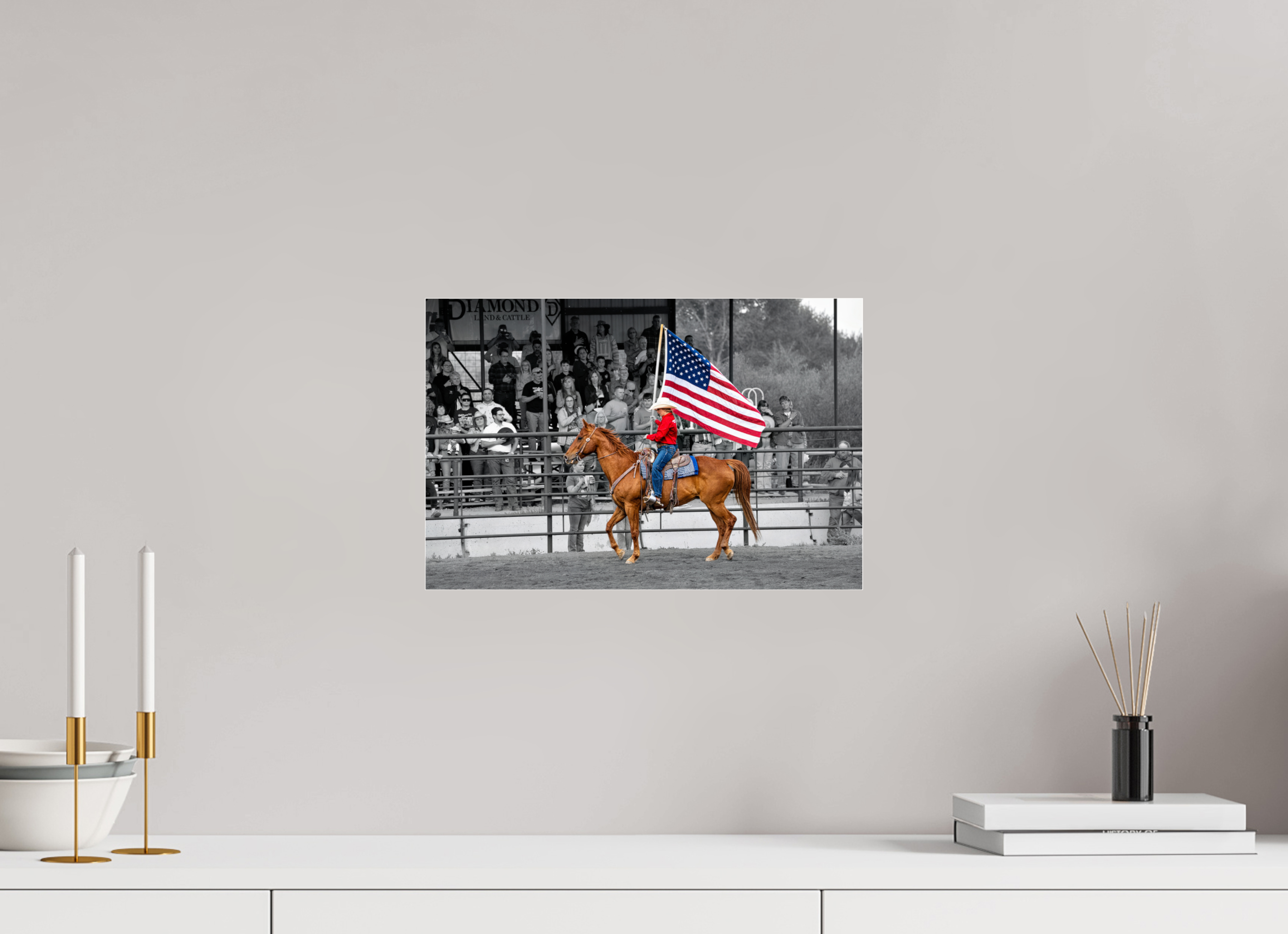 15 x 10″, ACRYLIC America 250 Flag Rider 2
