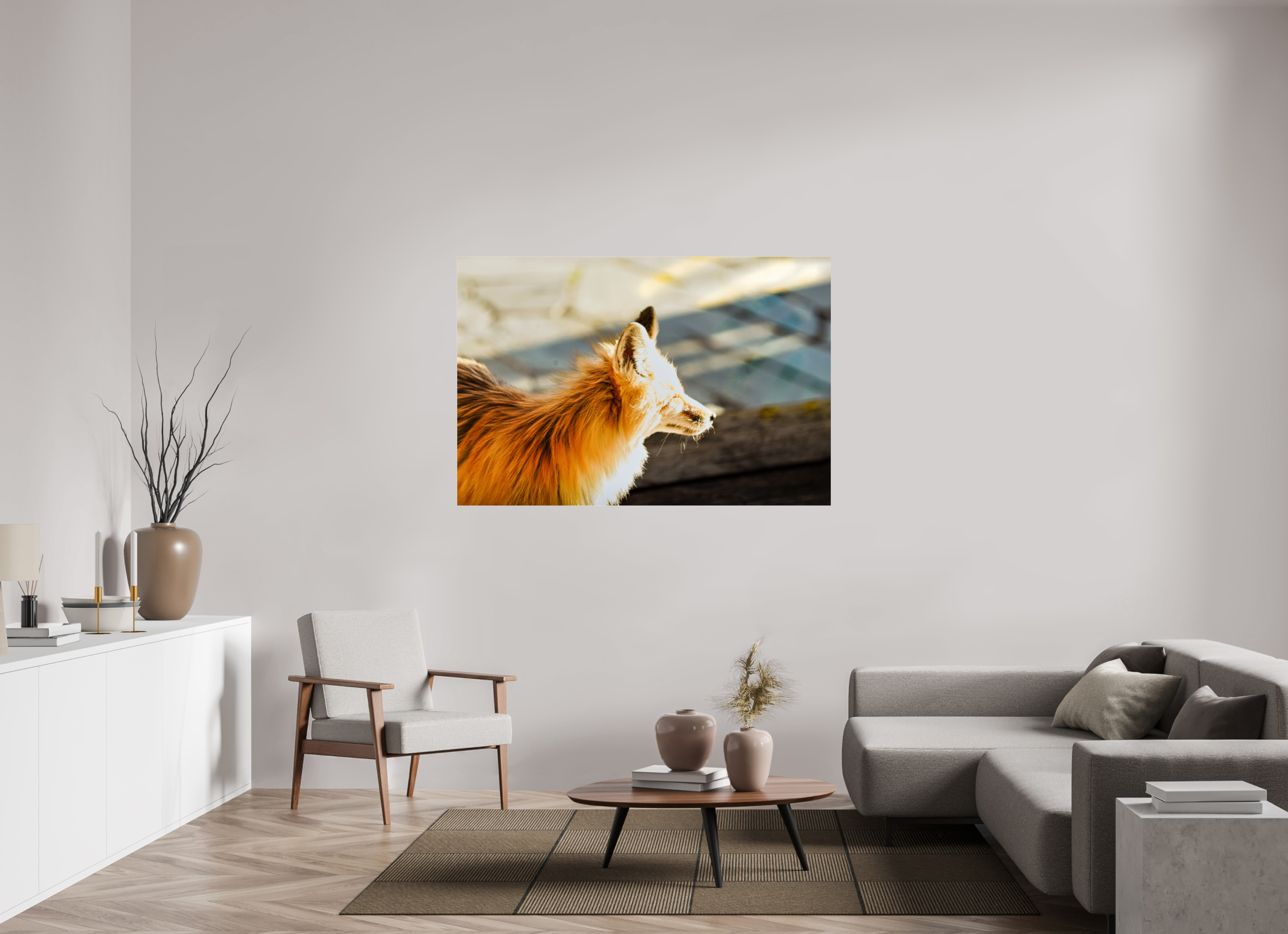 60 x 40″, ACRYLIC Fox