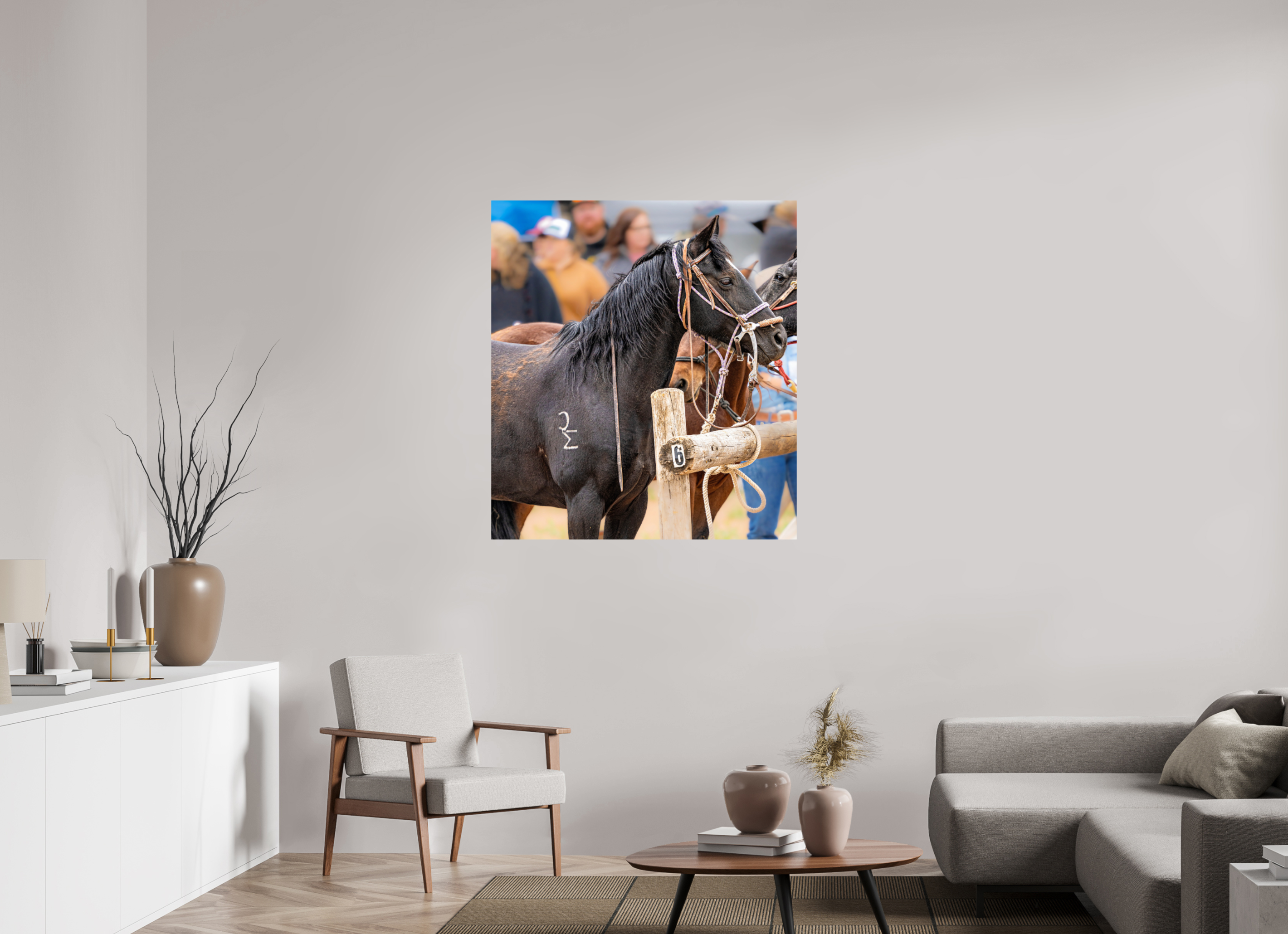 39 x 43.3″, PHOTO PAPER Pack Horse Portrait 2