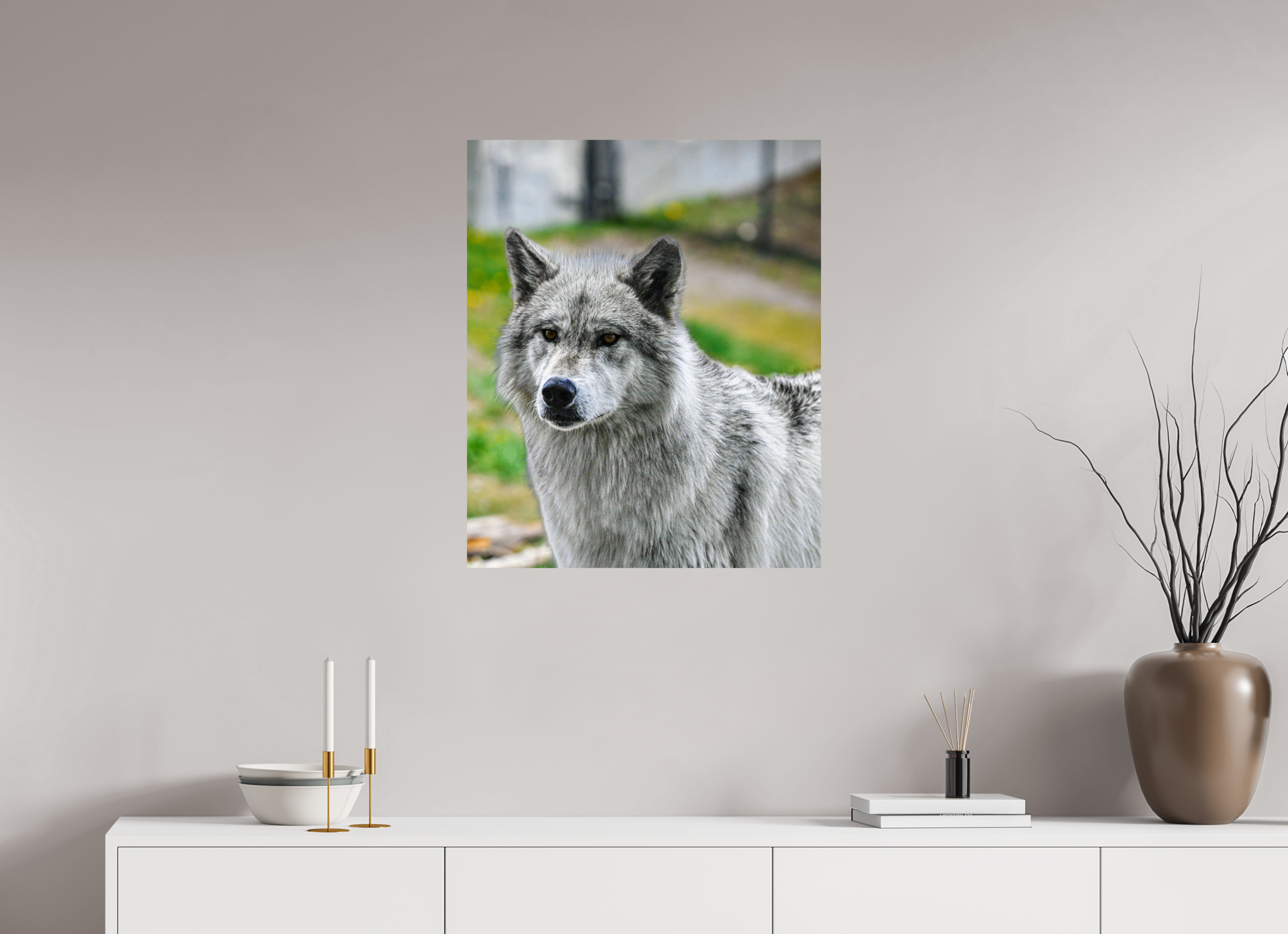 24 x 29.1″, PHOTO PAPER Wolf Portrait