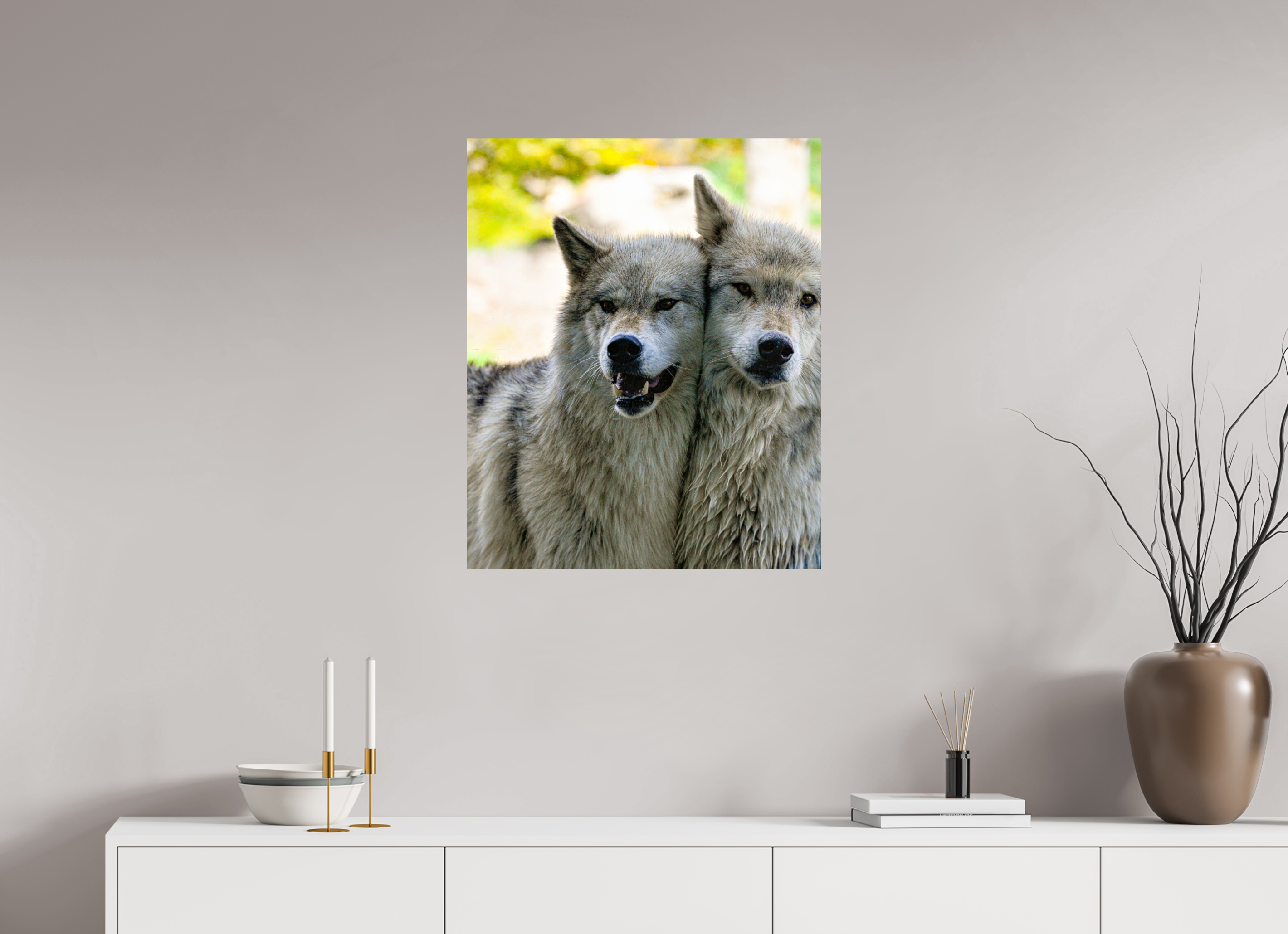 24 x 29.3″, PHOTO PAPER Wolf Friends