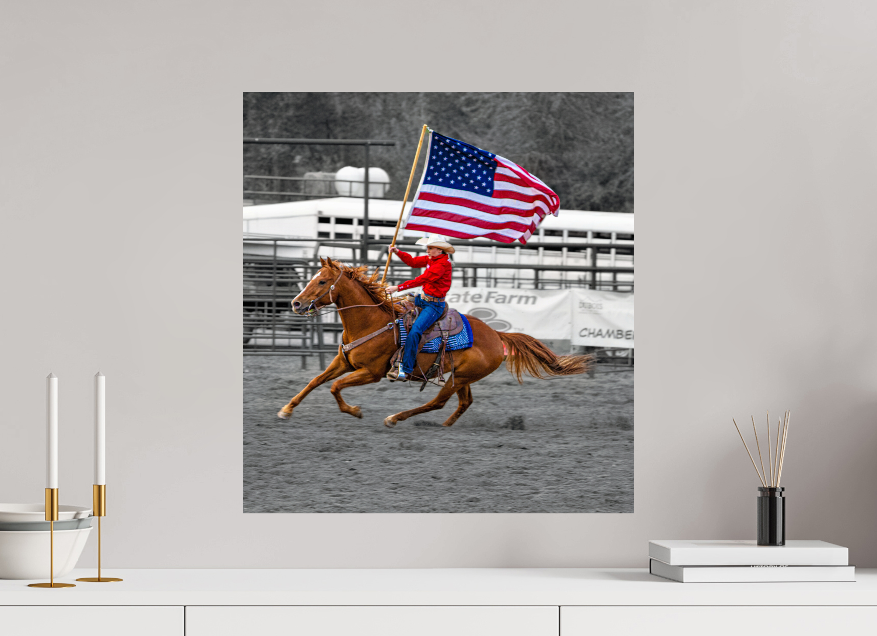 20 x 21.6″, PHOTO PAPER America 250 Flag Rider 14