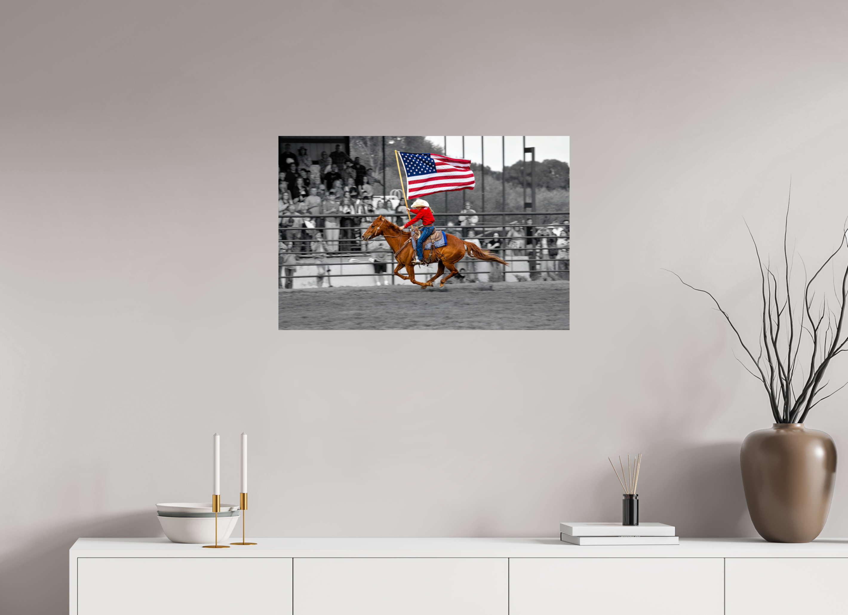 30 x 20″, PHOTO PAPER America 250 Flag Rider 7