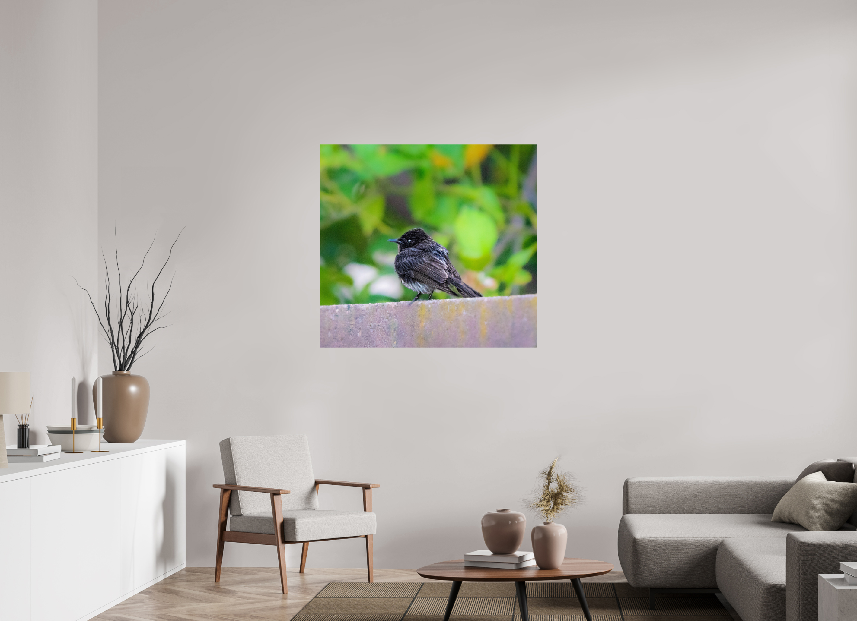 41.5 x 39″, PHOTO PAPER Bird