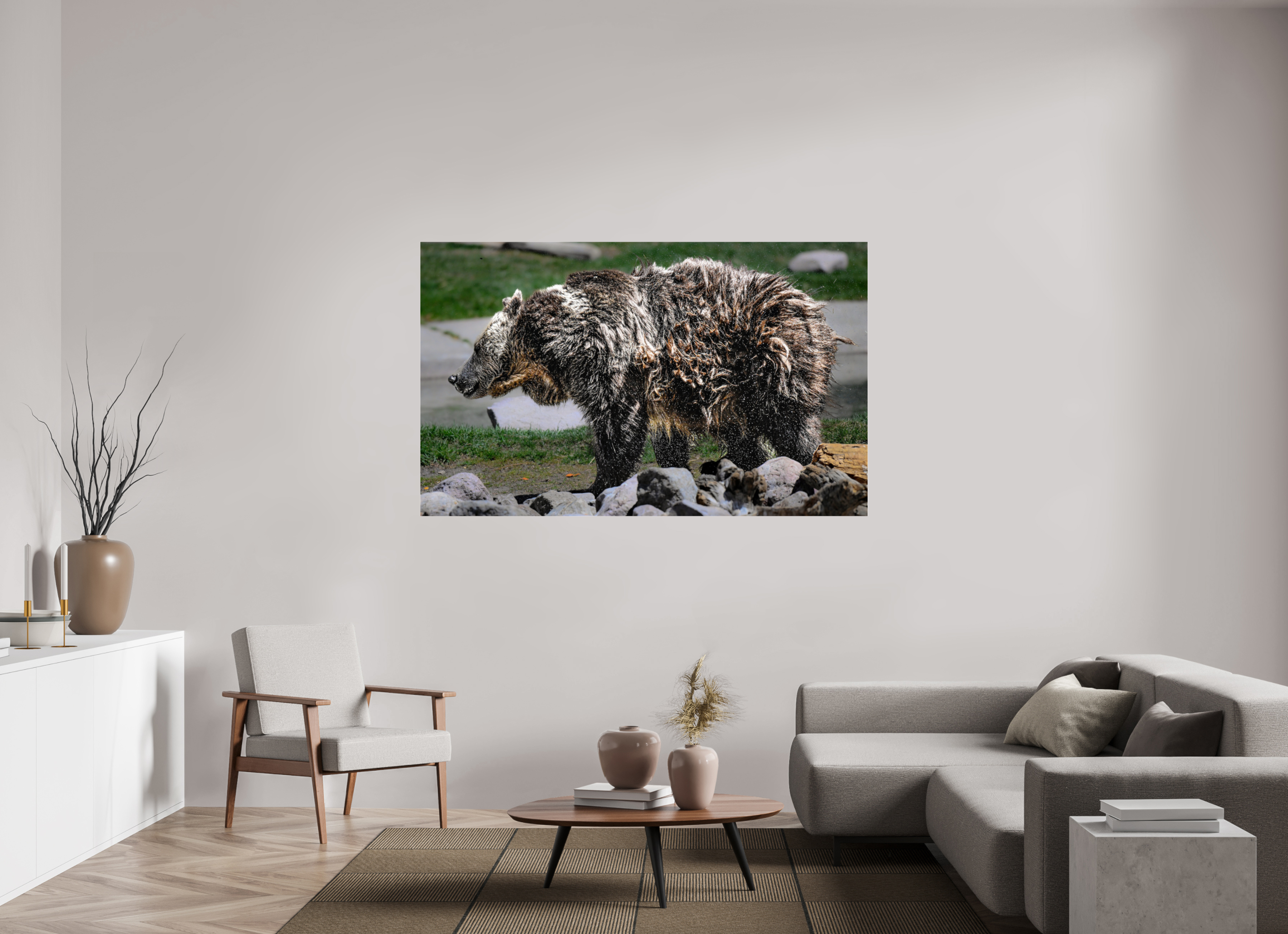 70.1 x 43″, ACRYLIC Bear