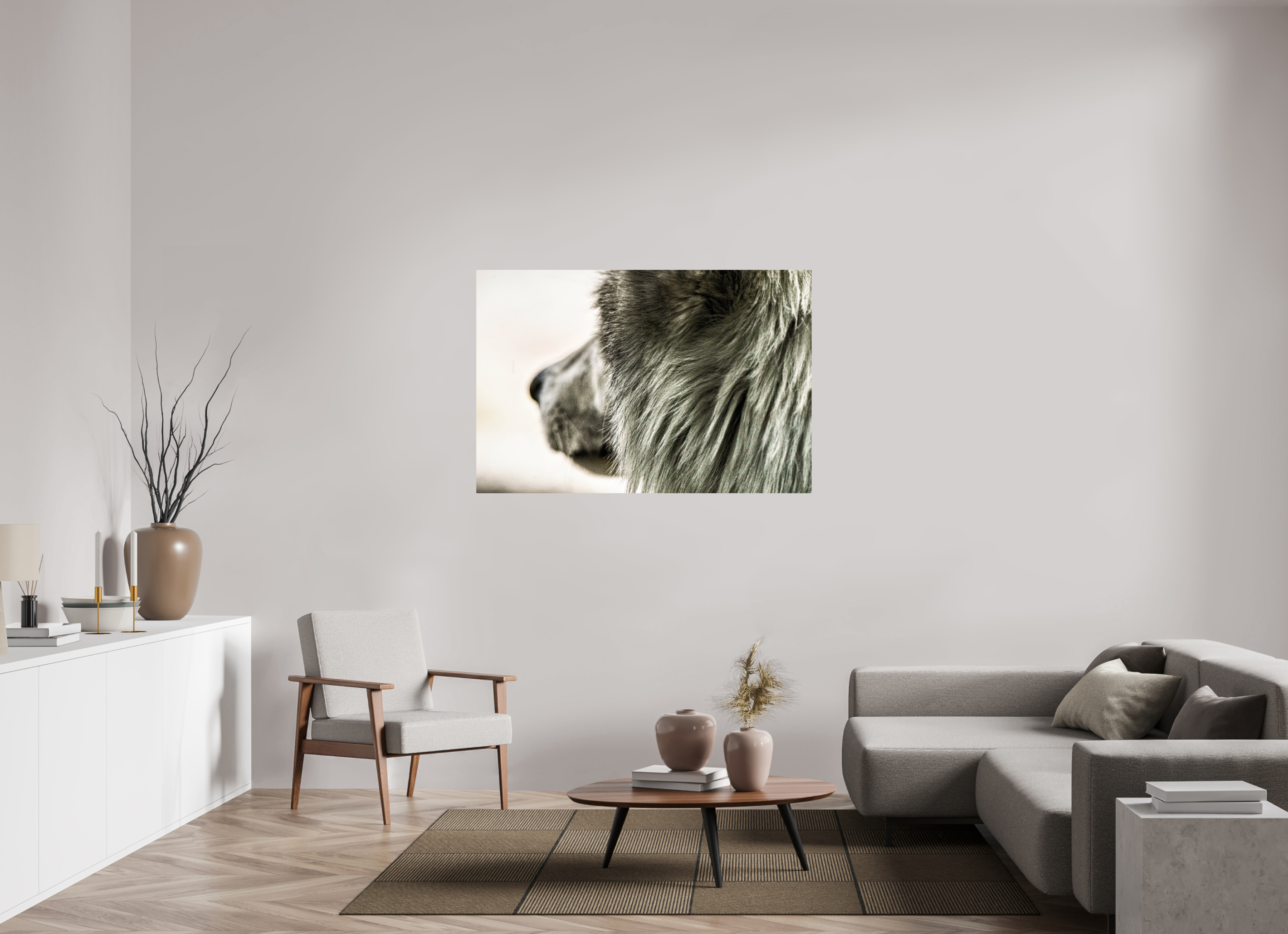 54 x 36″, PHOTO PAPER Wolf