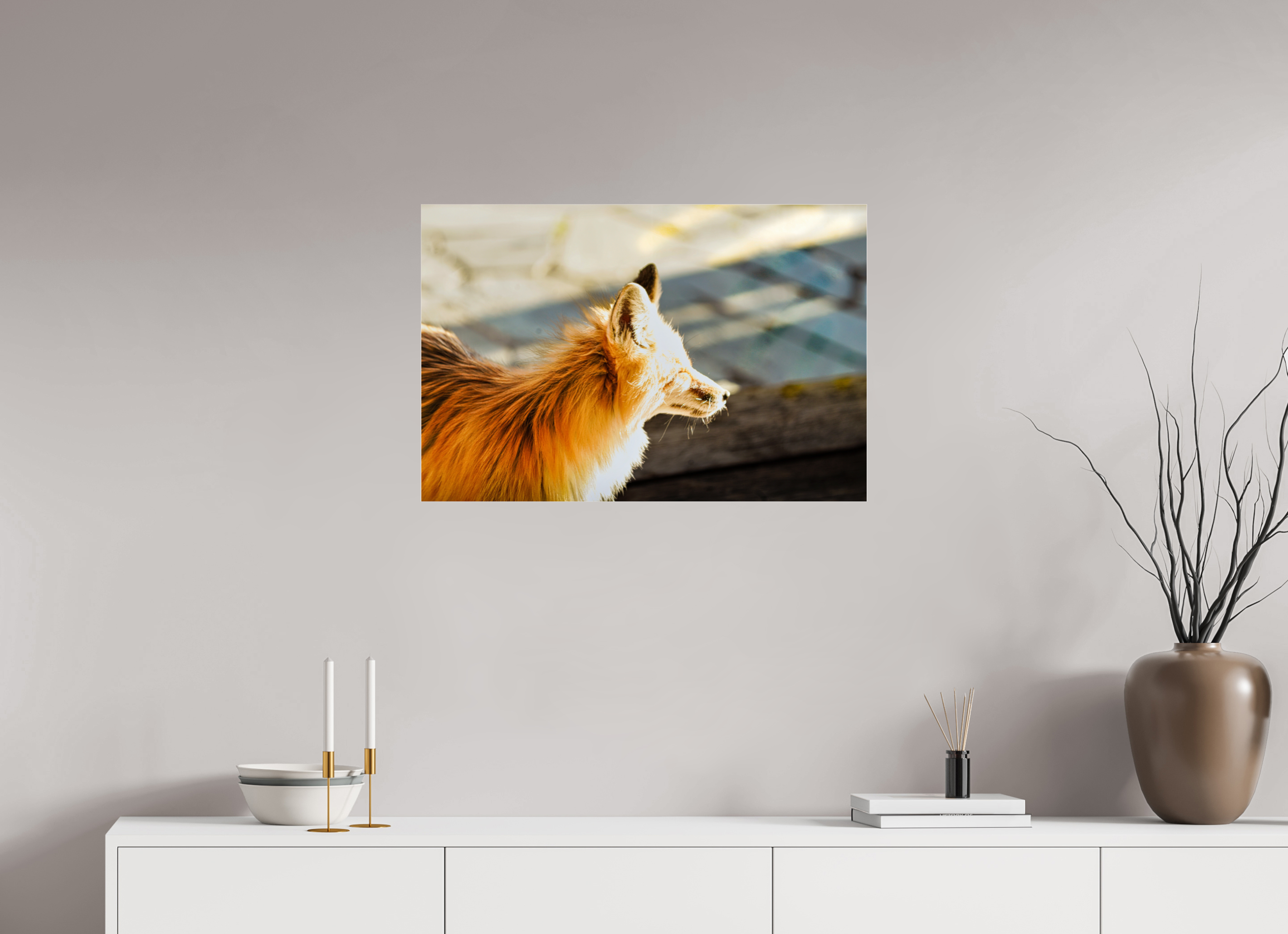 30 x 20″, ACRYLIC Fox