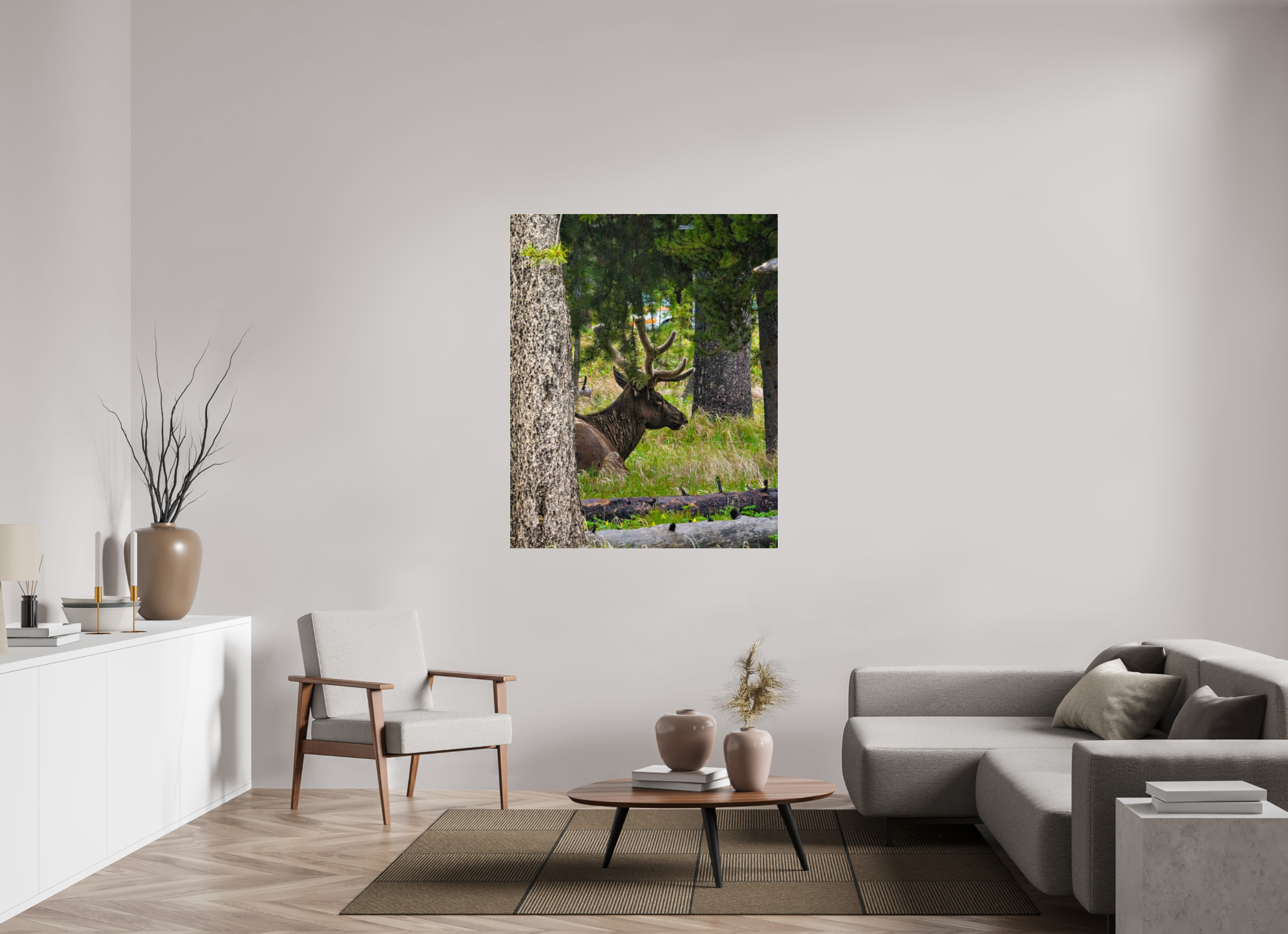 43 x 53.7″, ACRYLIC Elk
