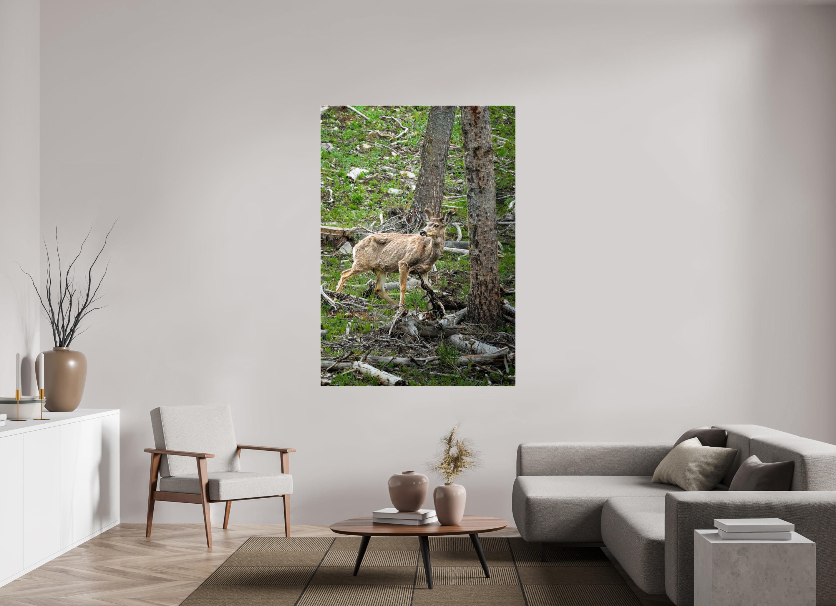 47 x 67.8″, ACRYLIC Deer