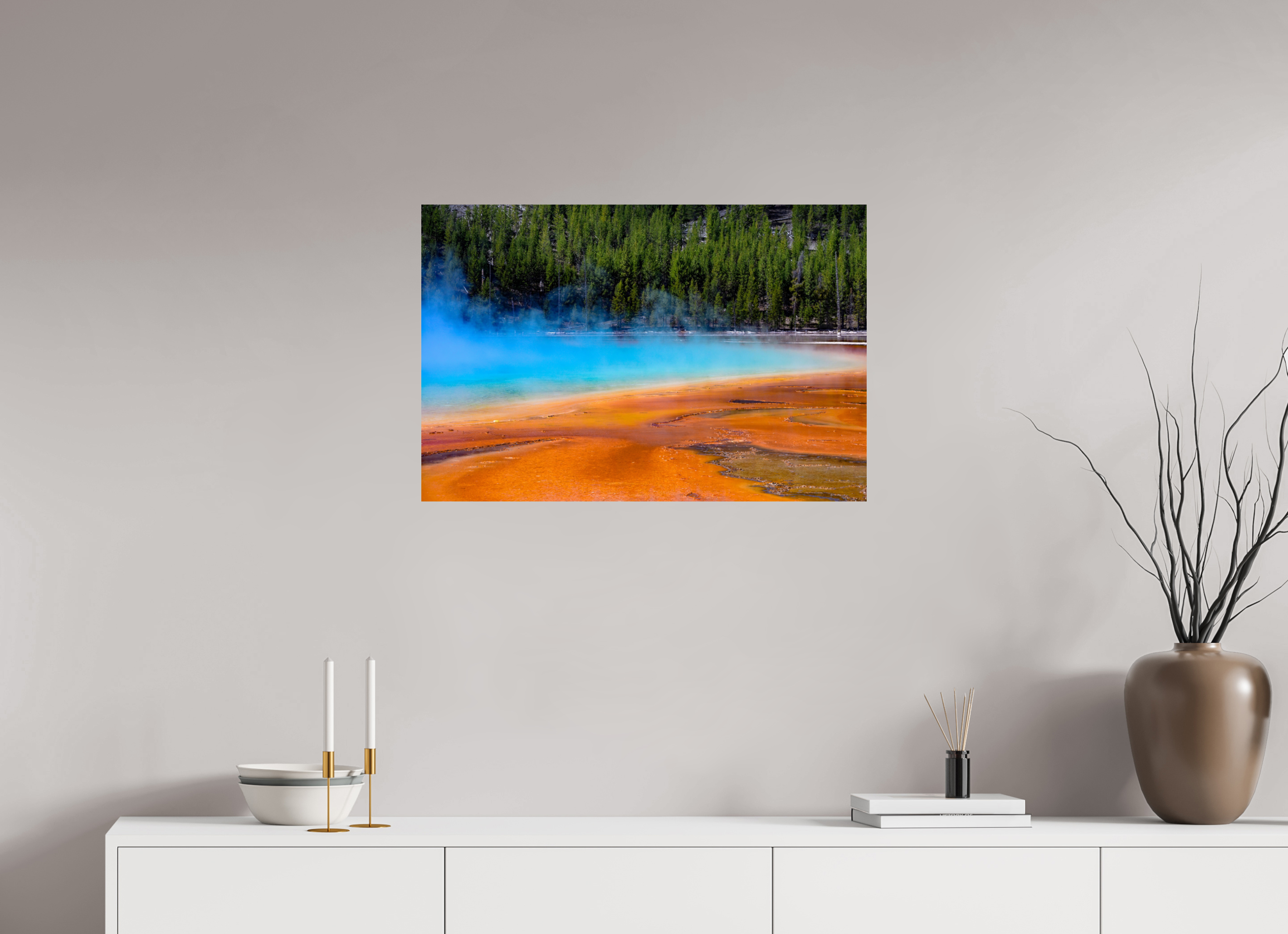 30 x 20″, METAL Yellowstone