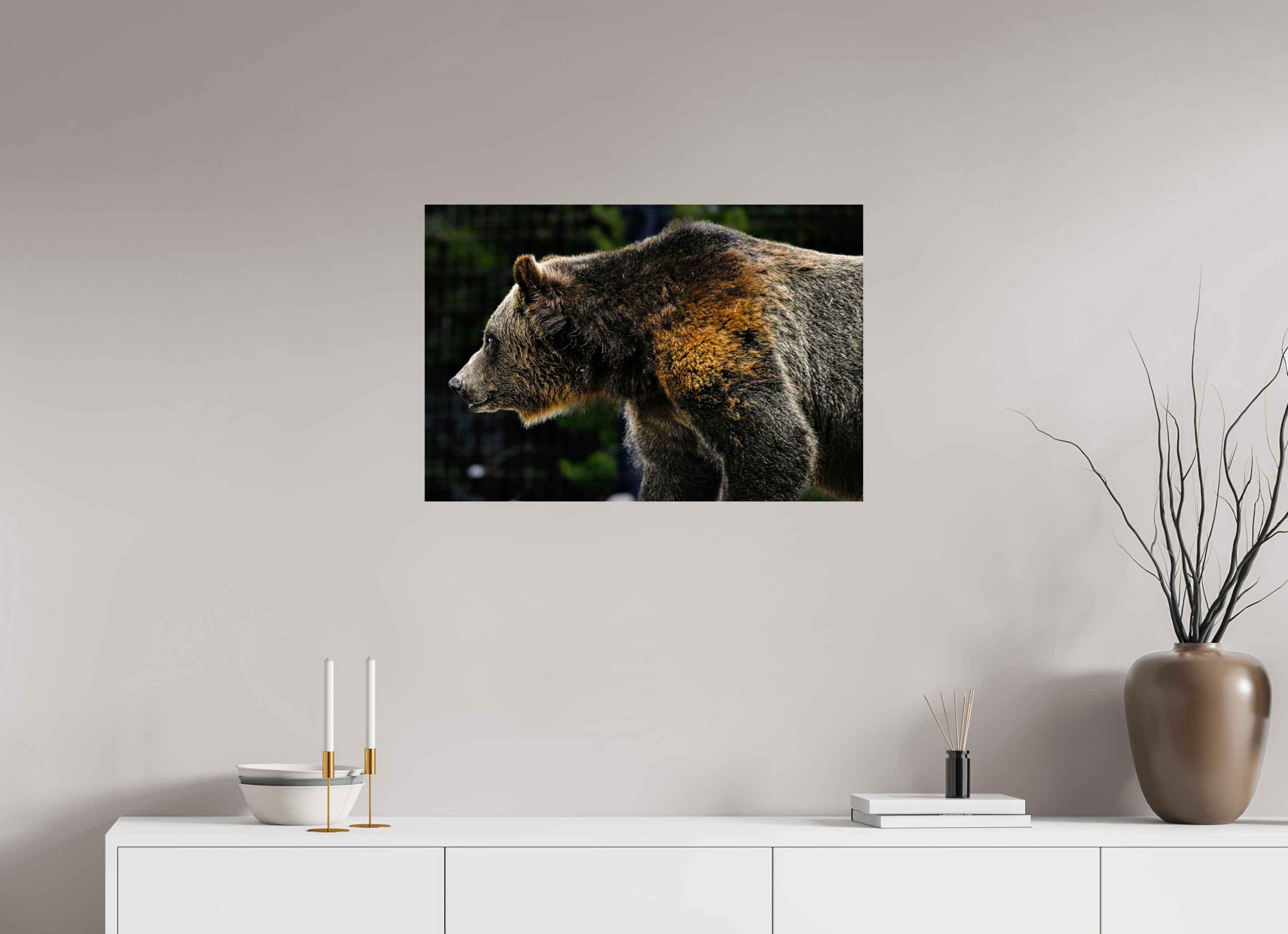 29.5 x 20″, METAL Bear