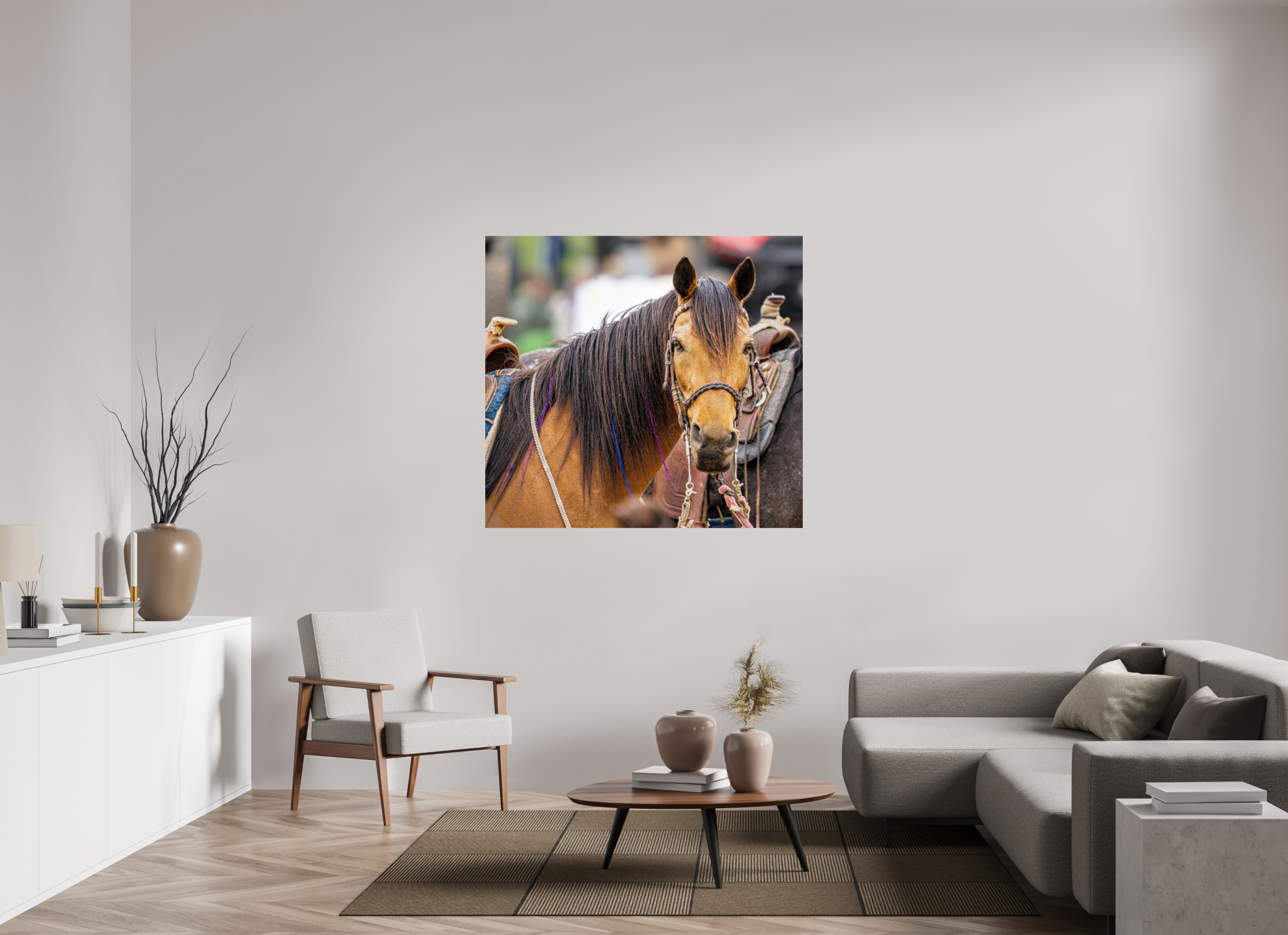 51.1 x 47″, PHOTO PAPER Pack Horse Portrait 11 Web Exclusive