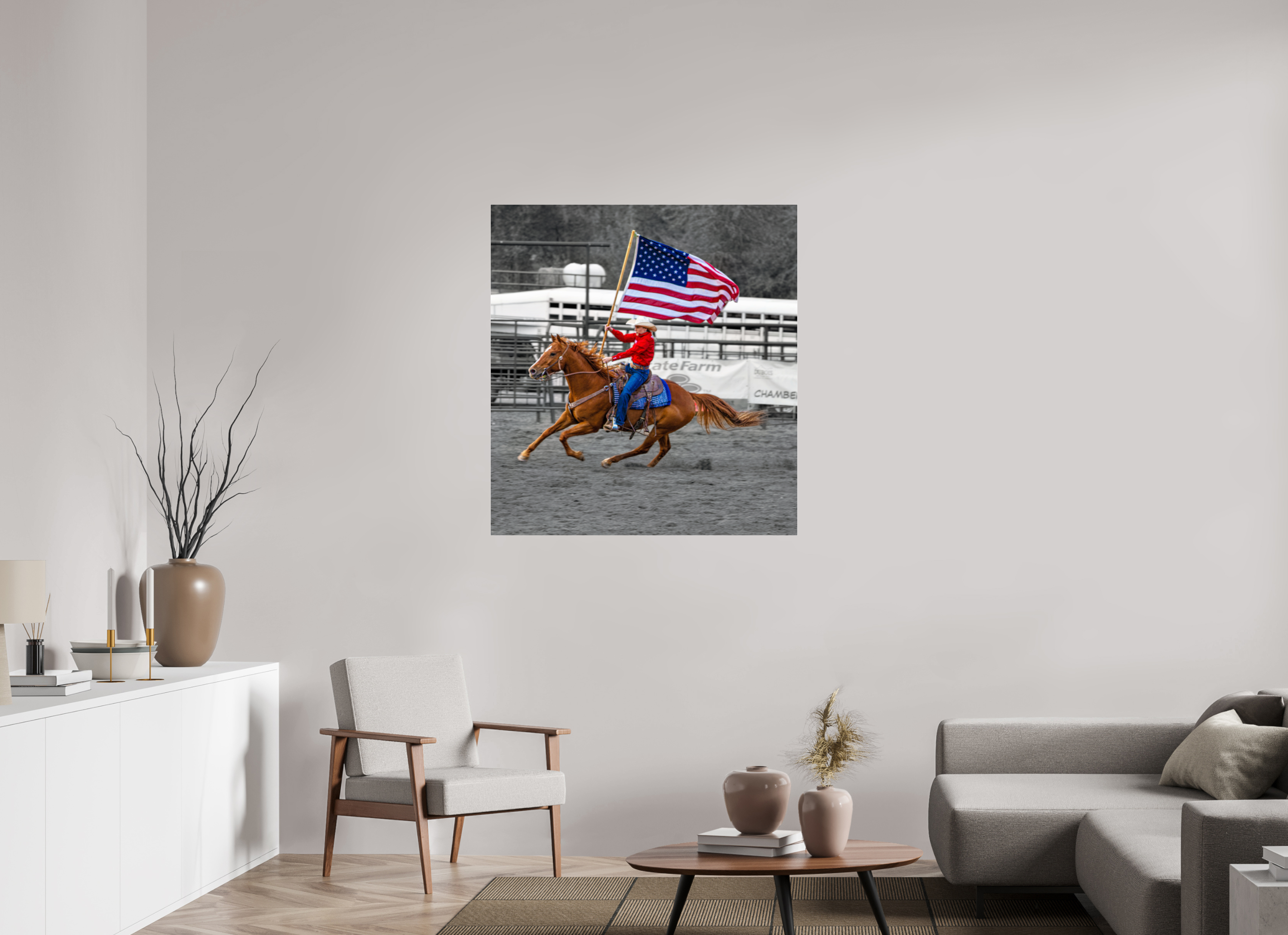 39 x 42.1″, ACRYLIC America 250 Flag Rider 14