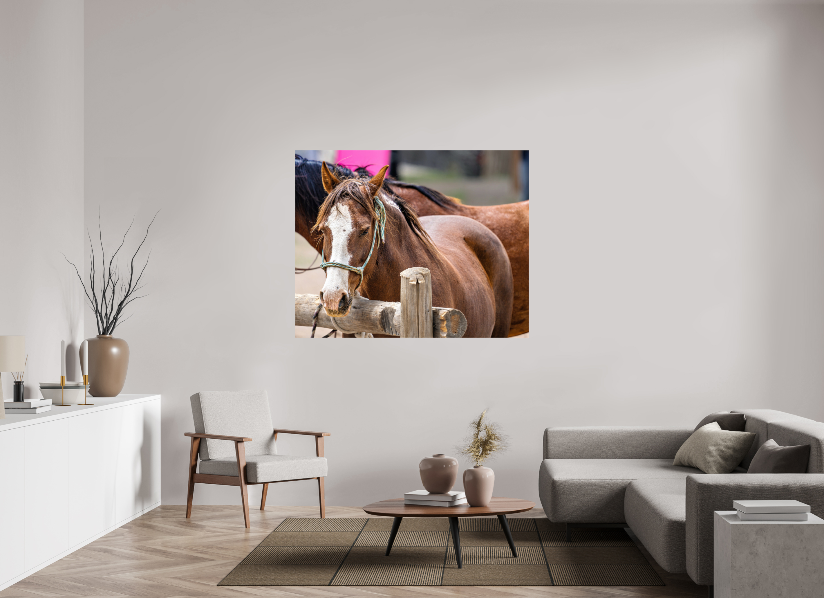 58.7 x 47″, ACRYLIC Pack Horse Portrait 12 Web Exclusive