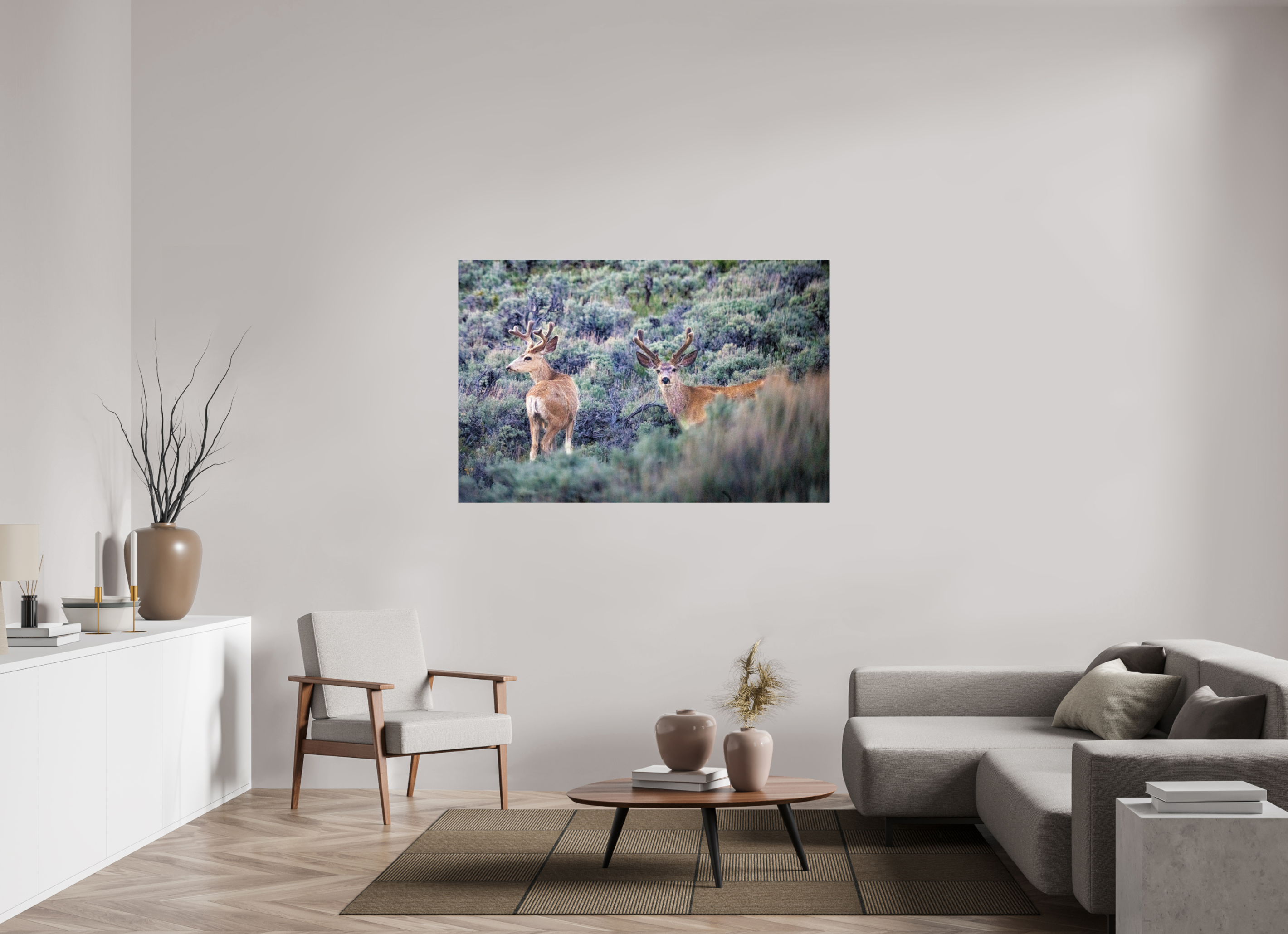 59.6 x 39″, METAL Deer
