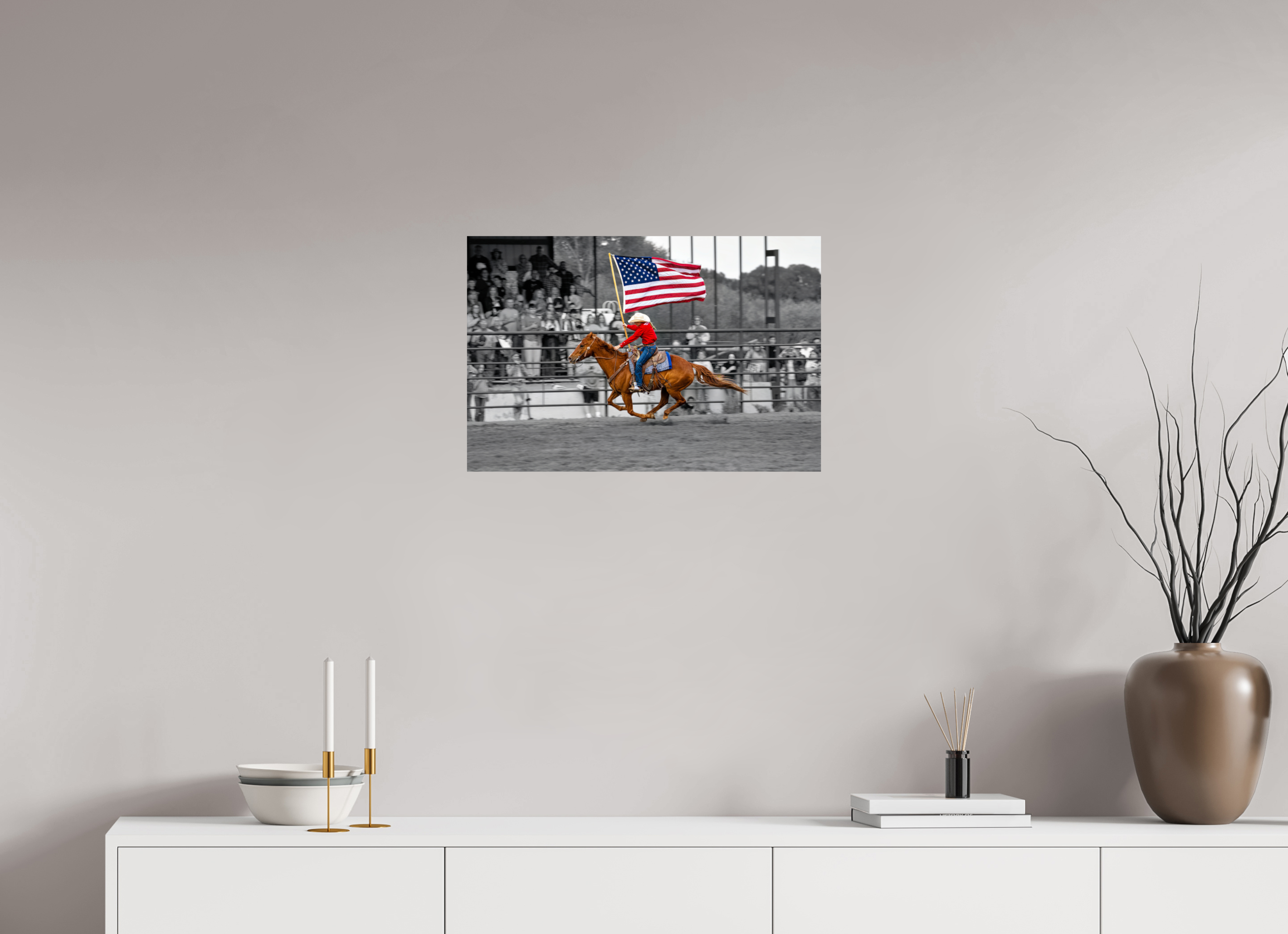 24 x 16″, PHOTO PAPER America 250 Flag Rider 7