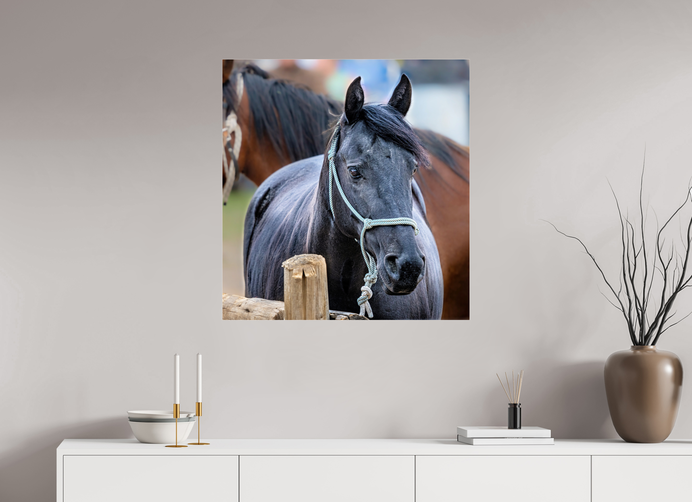 31 x 32.7″, ACRYLIC Pack Horse Portrait 8 Web Exclusive