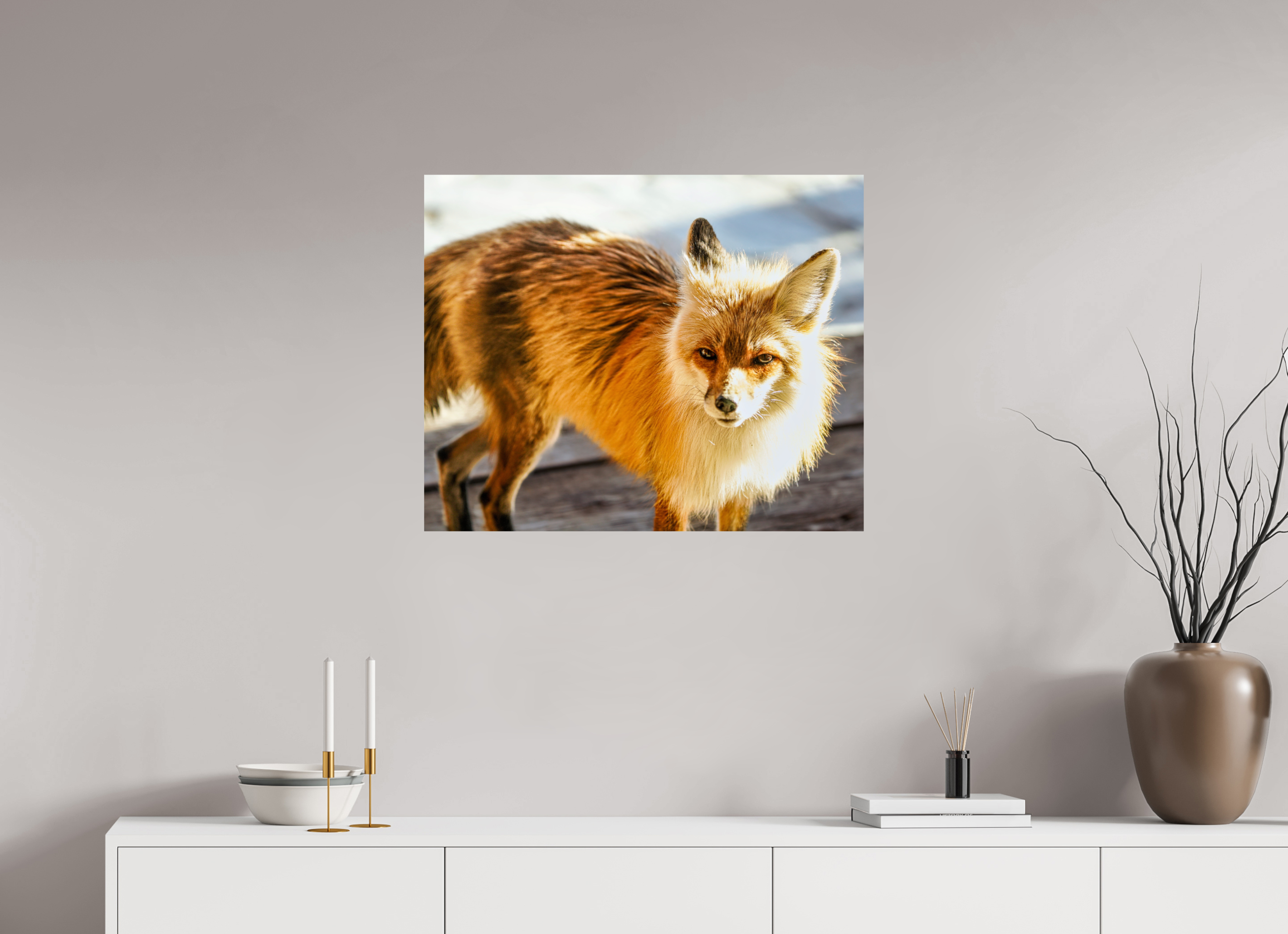 29.6 x 24″, METAL Fox
