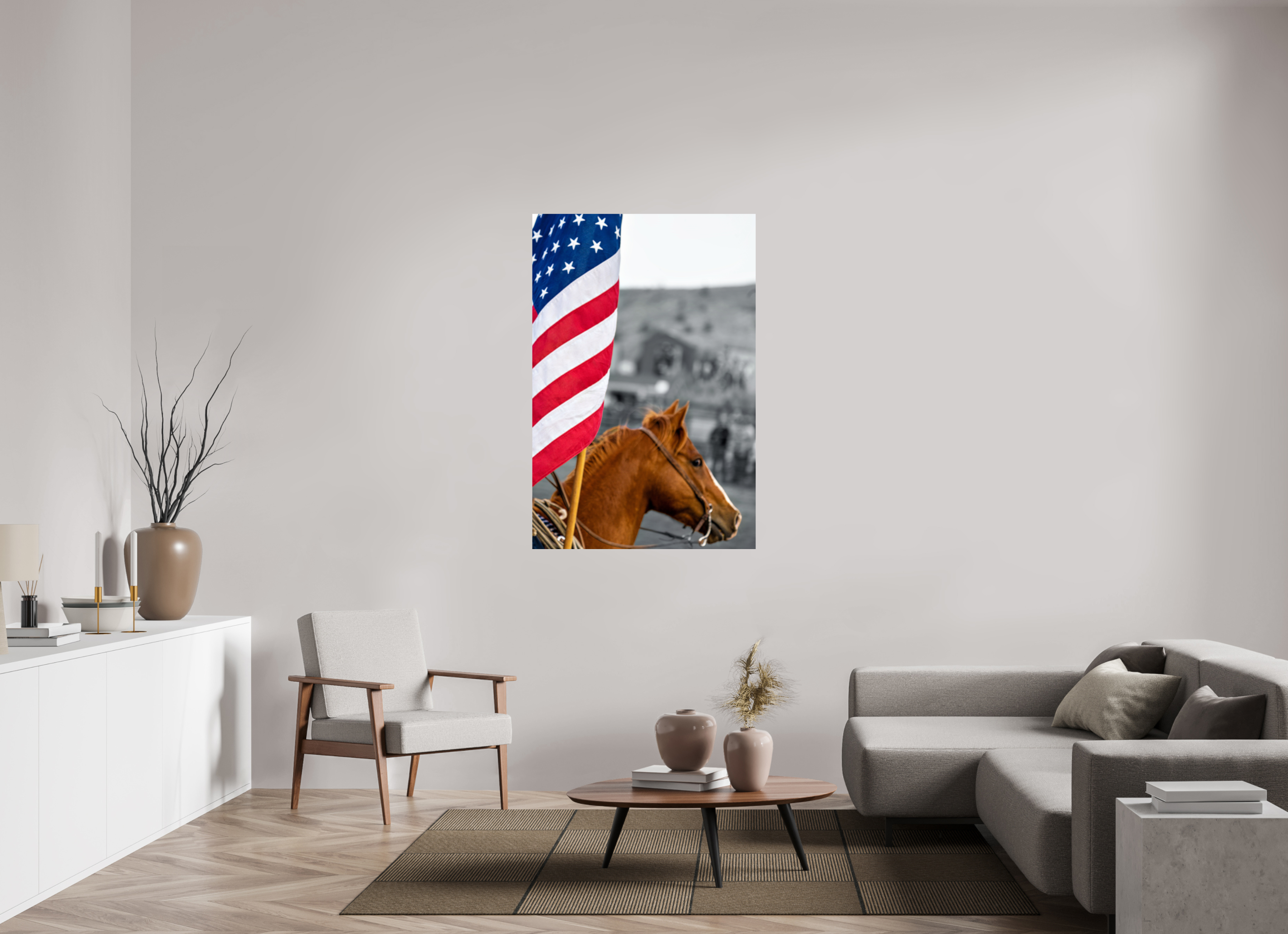 36 x 54″, PHOTO PAPER America 250 Flag Rider 4