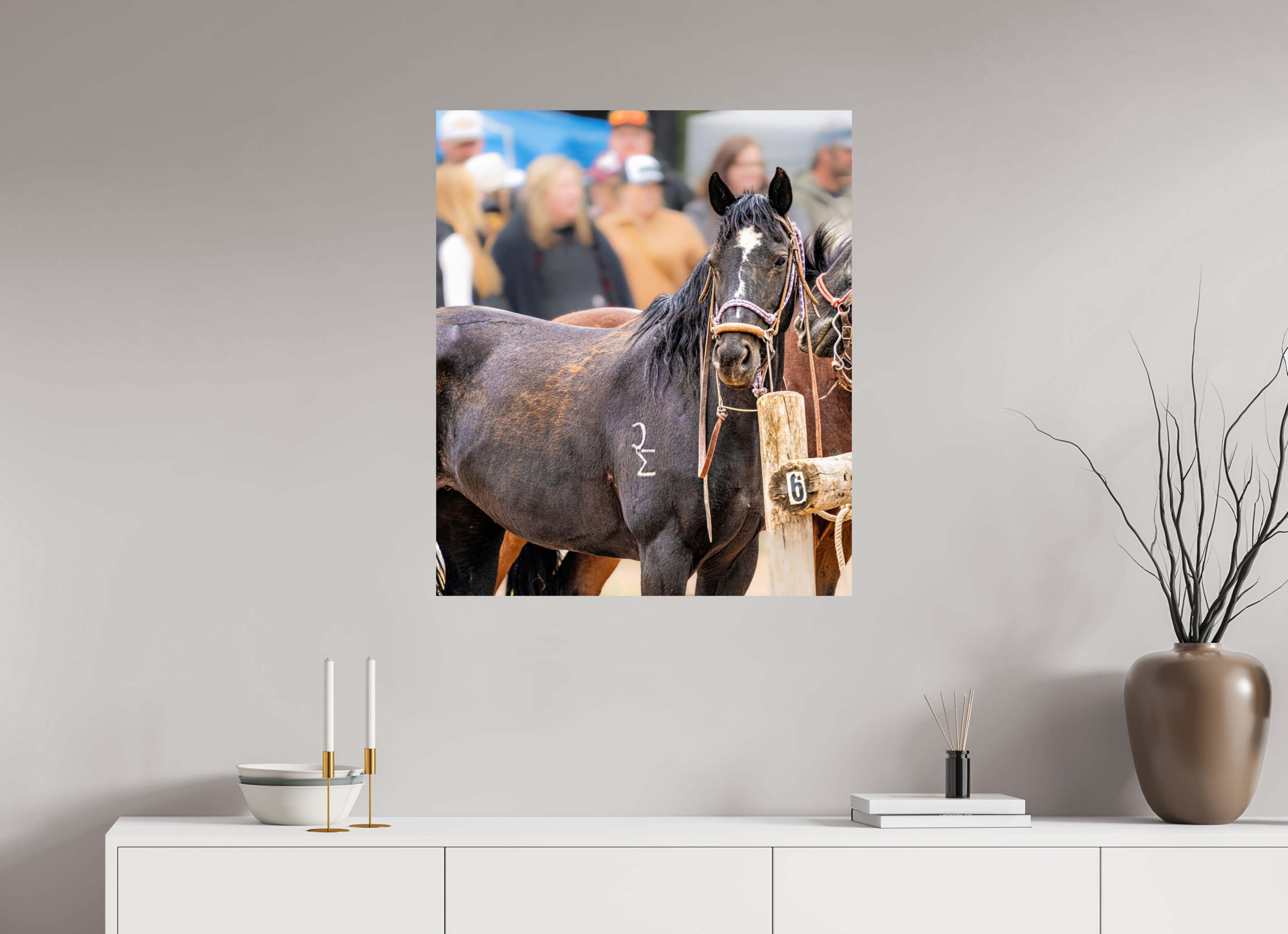 28 x 32.7″, METAL Pack Horse Portrait 16 Web Exclusive