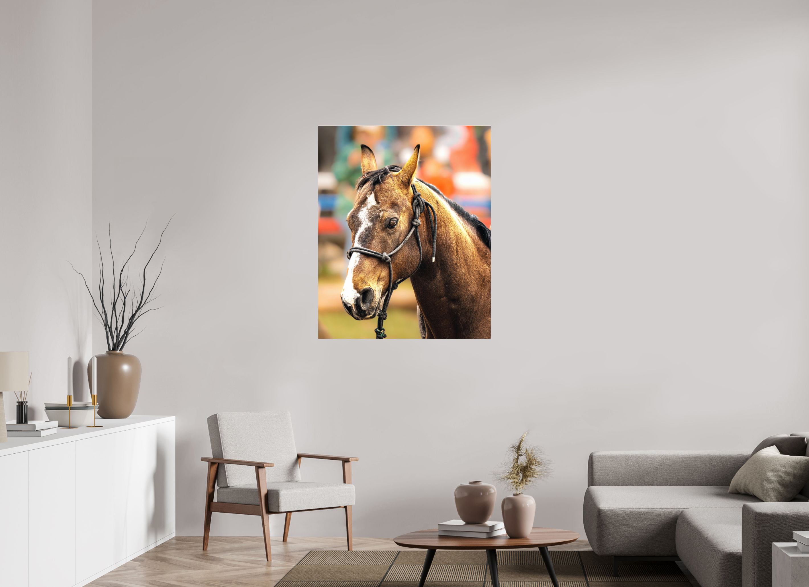 35 x 43.2″, ACRYLIC Pack Horse Portrait 9 Web Exclusive