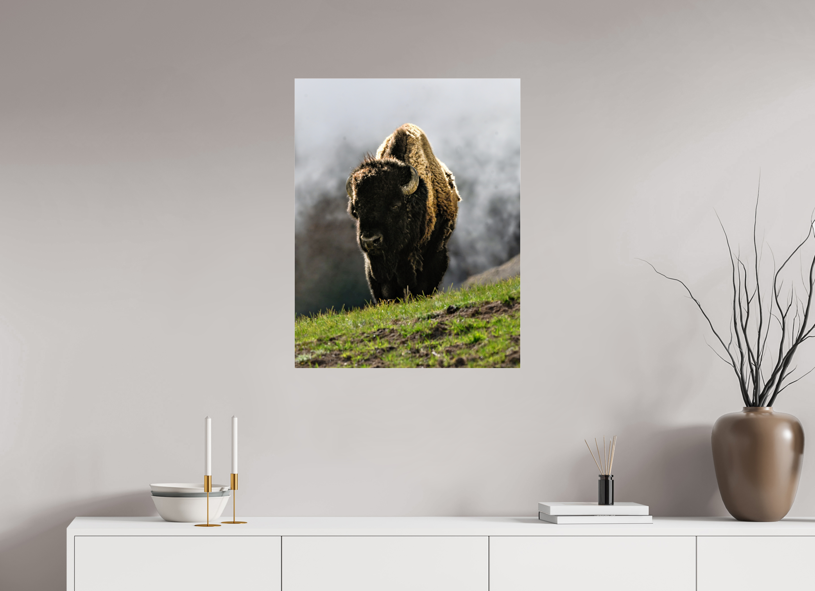 24 x 30.8″, ACRYLIC Bison