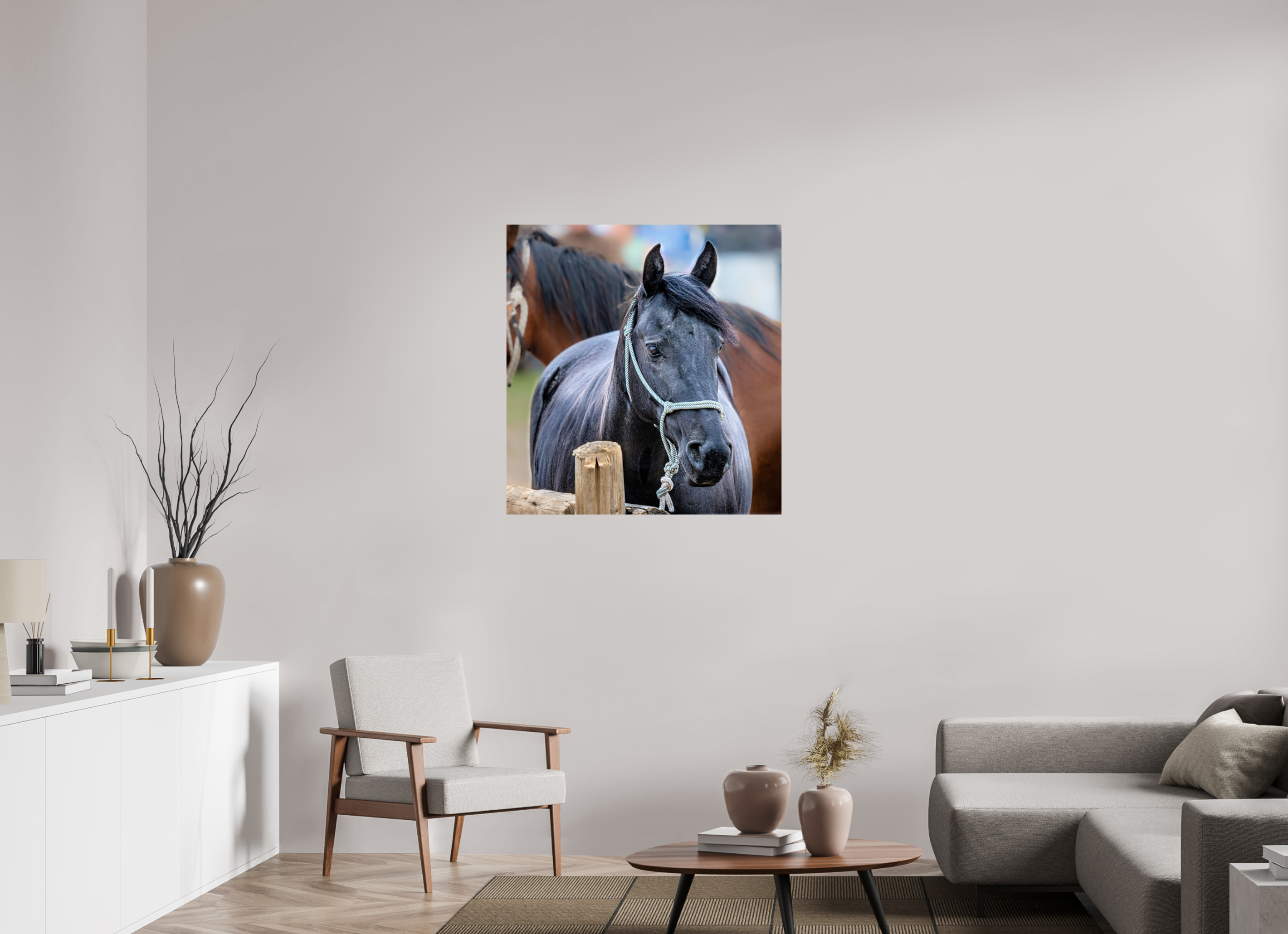 35 x 36.9″, METAL Pack Horse Portrait 8 Web Exclusive