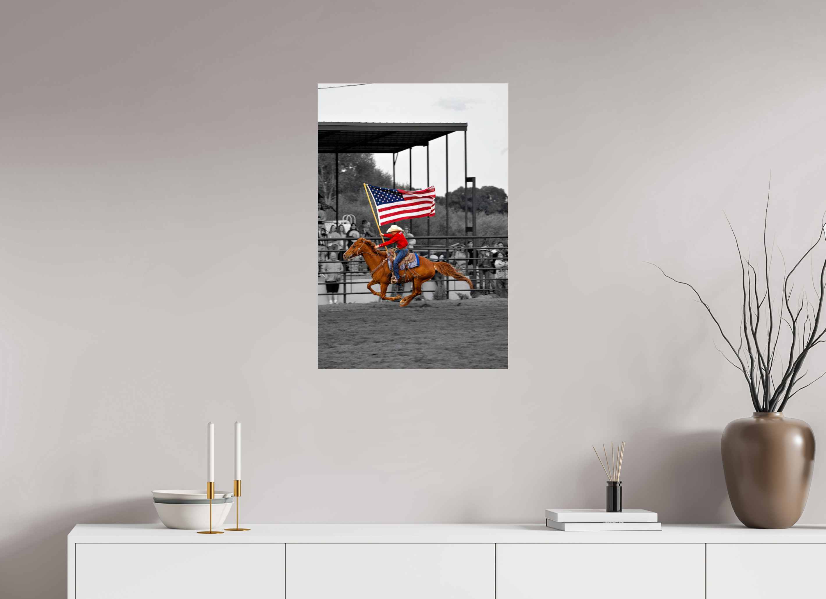 20 x 30″, ACRYLIC America 250 Flag Rider 8