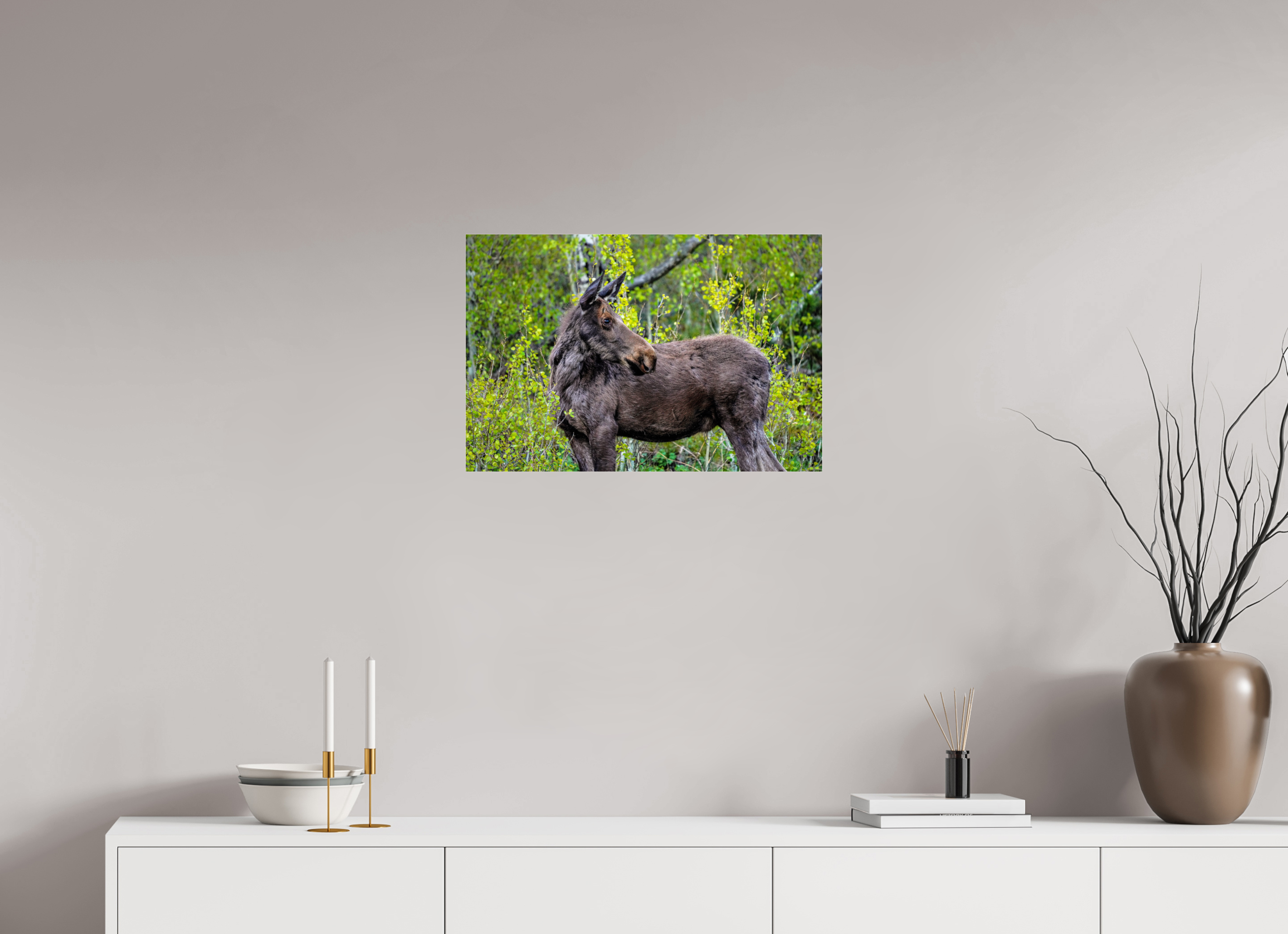 24 x 16″, ACRYLIC Moose Portrait
