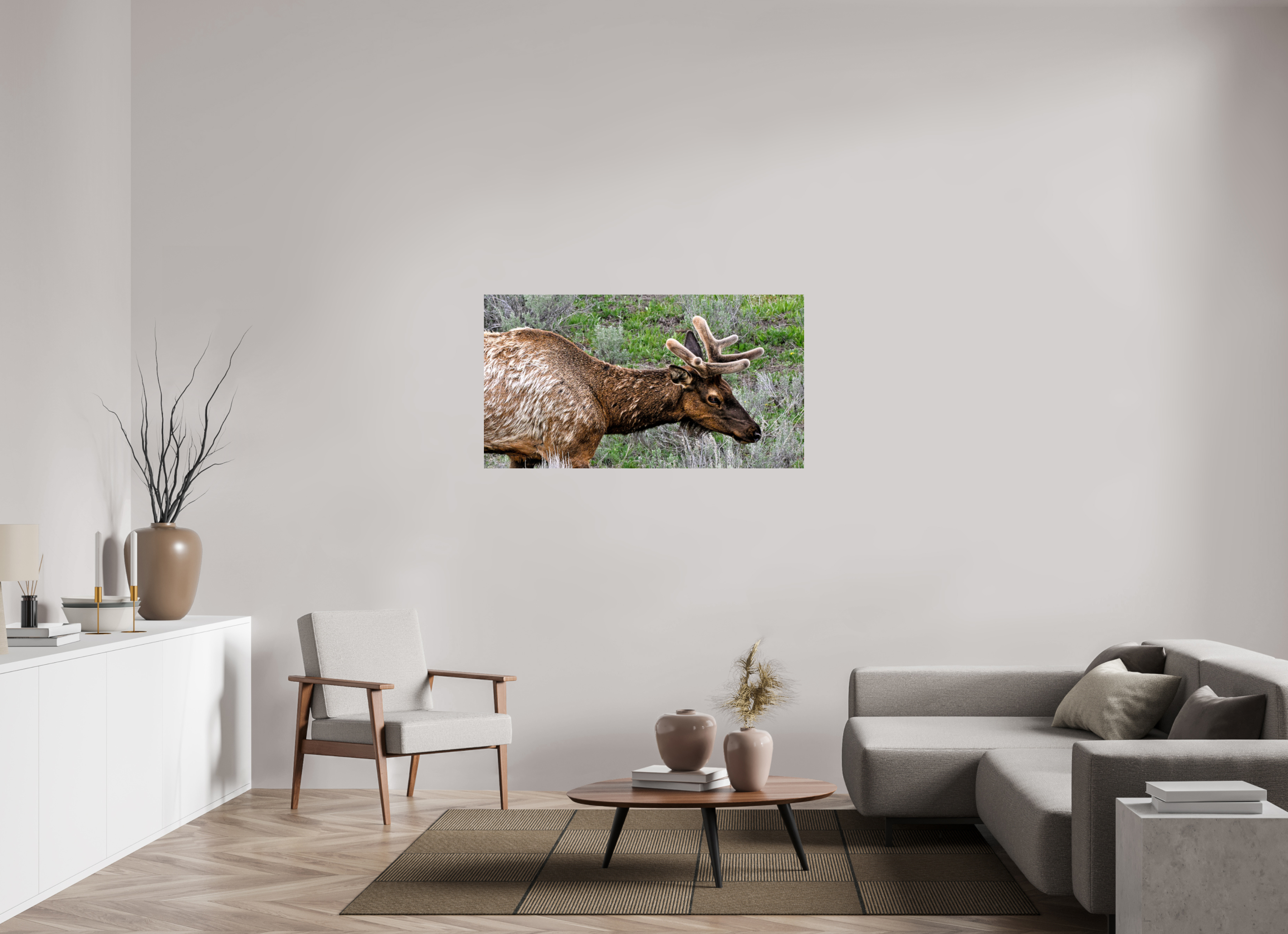 51.6 x 28″, PHOTO PAPER Elk