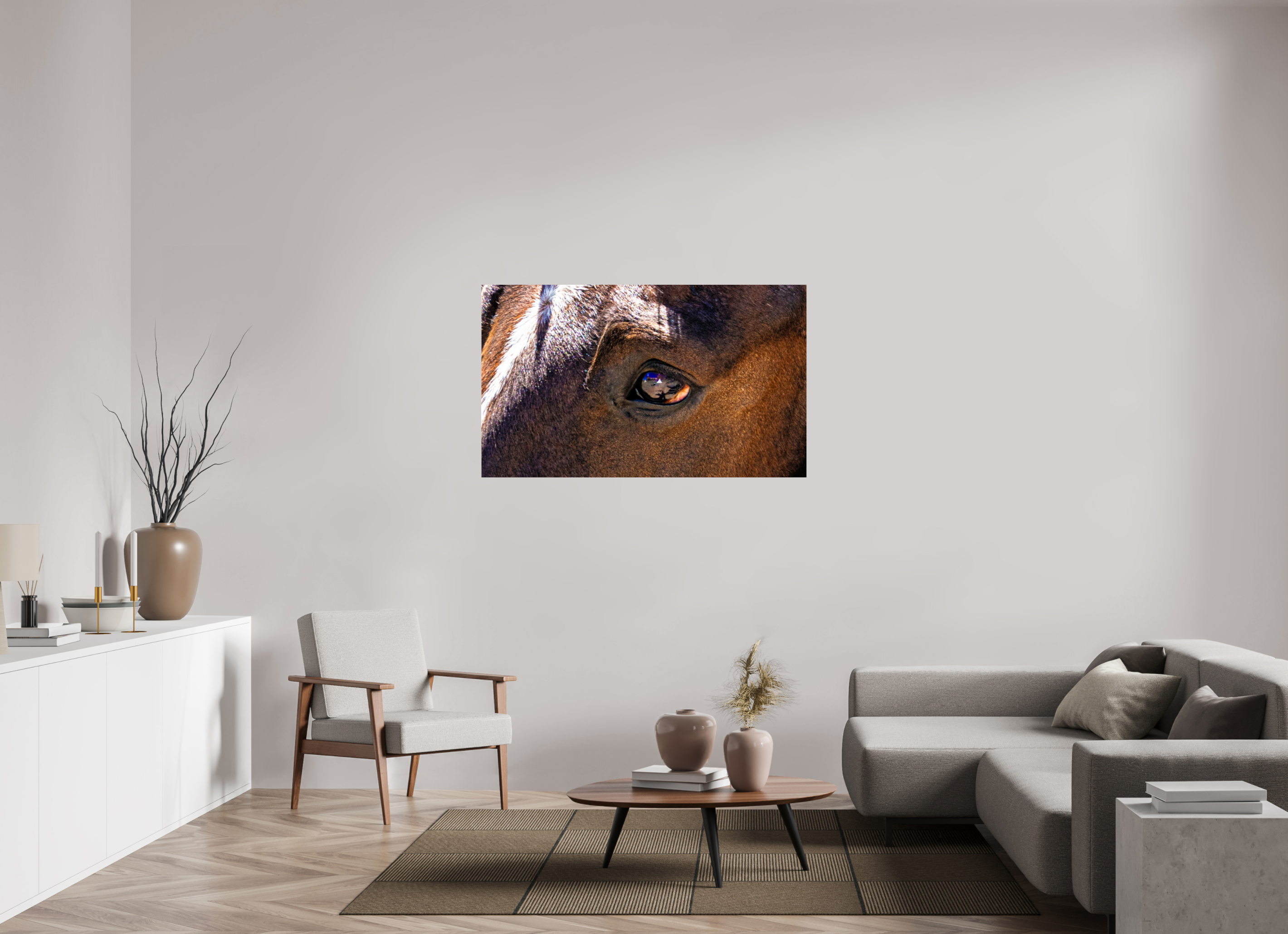 52.2 x 31″, ACRYLIC Pack Horse Eye