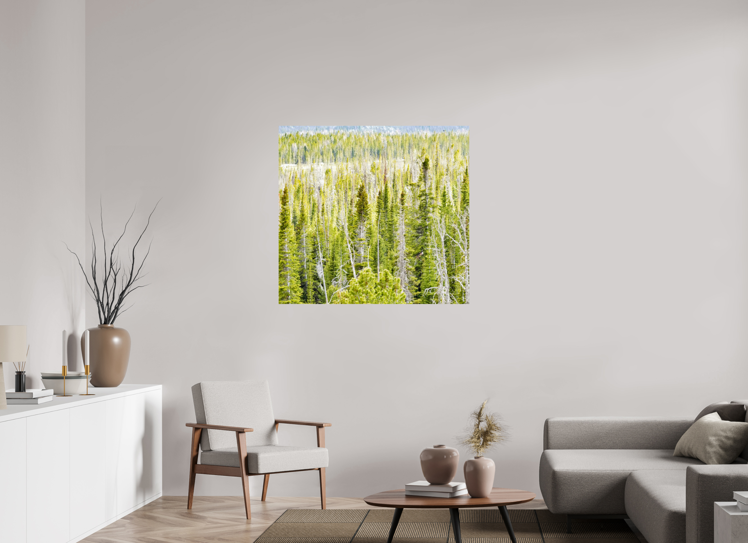 41.8 x 39″, METAL Wyoming