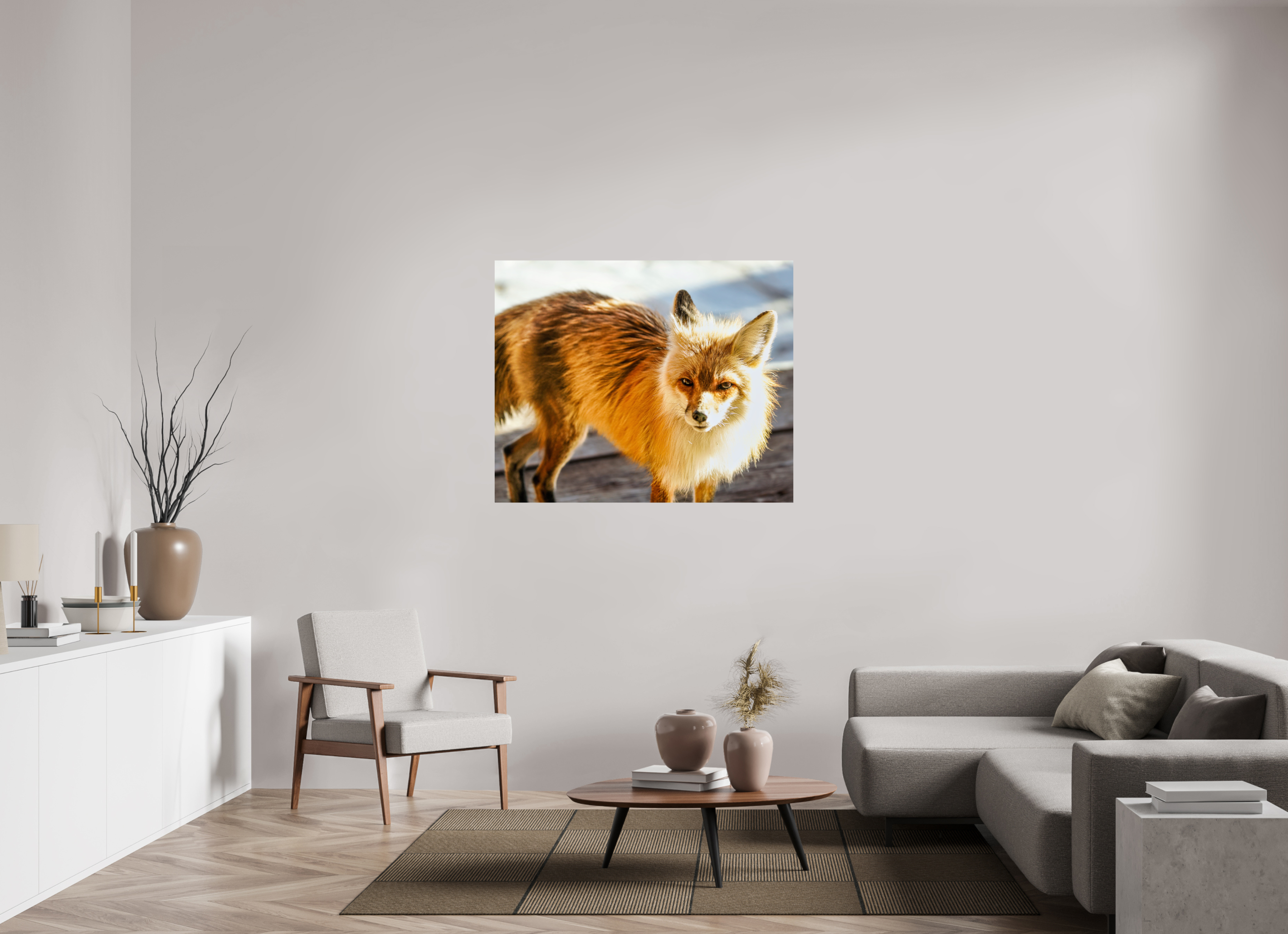 48.1 x 39″, PHOTO PAPER Fox