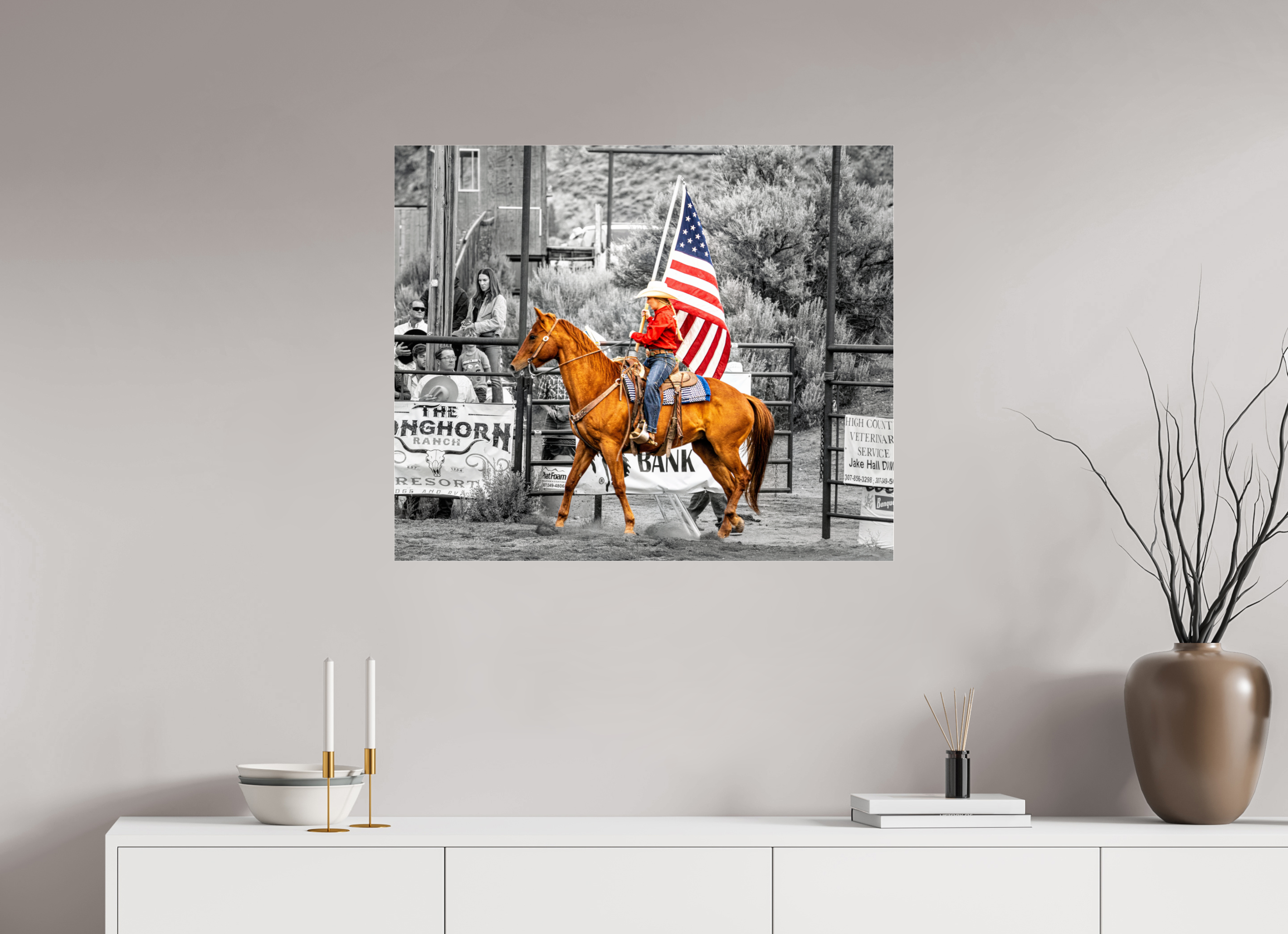 33.6 x 28″, ACRYLIC America 250 Flag Rider 5