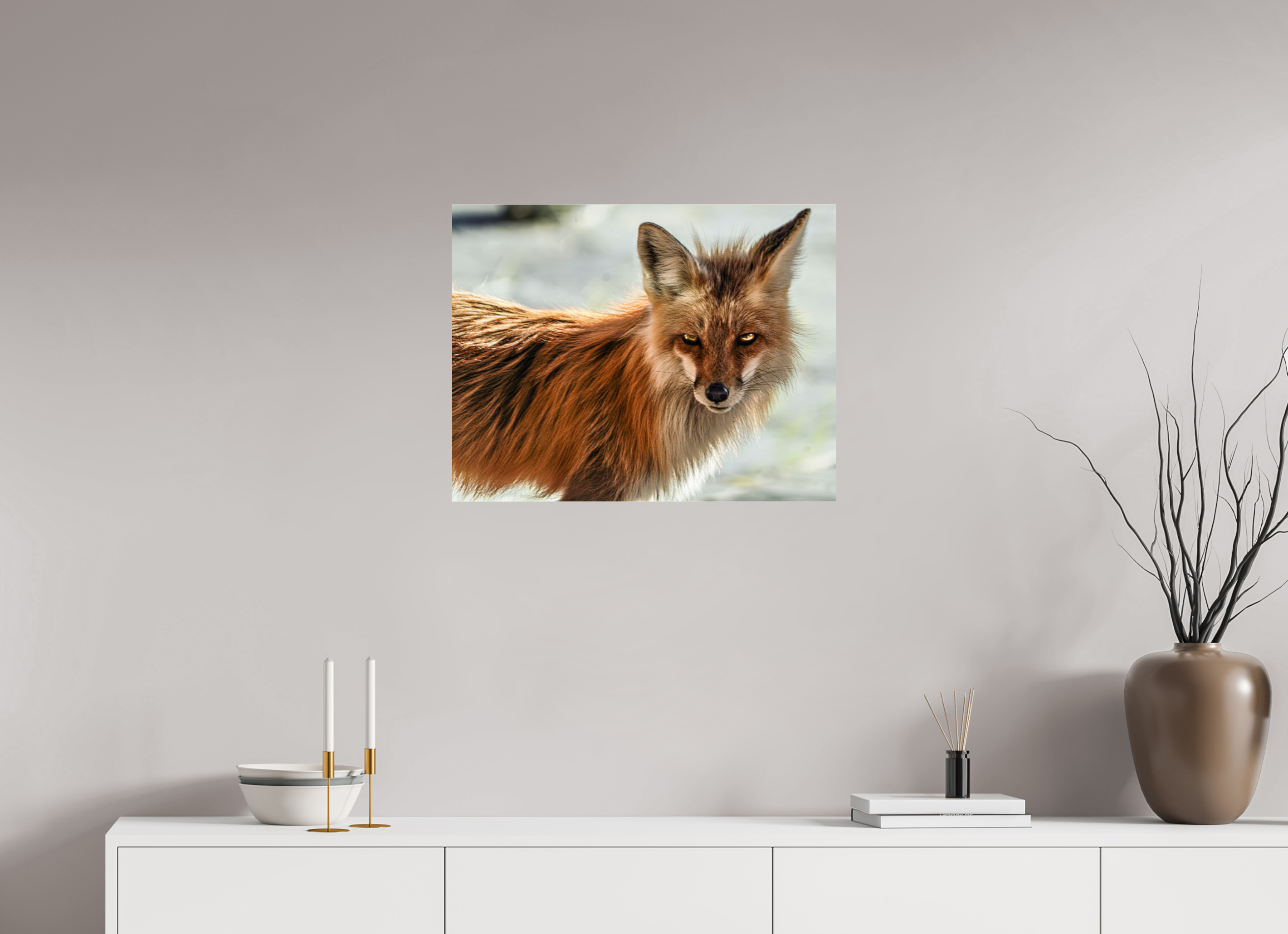 25.9 x 20″, ACRYLIC Haunting Fox