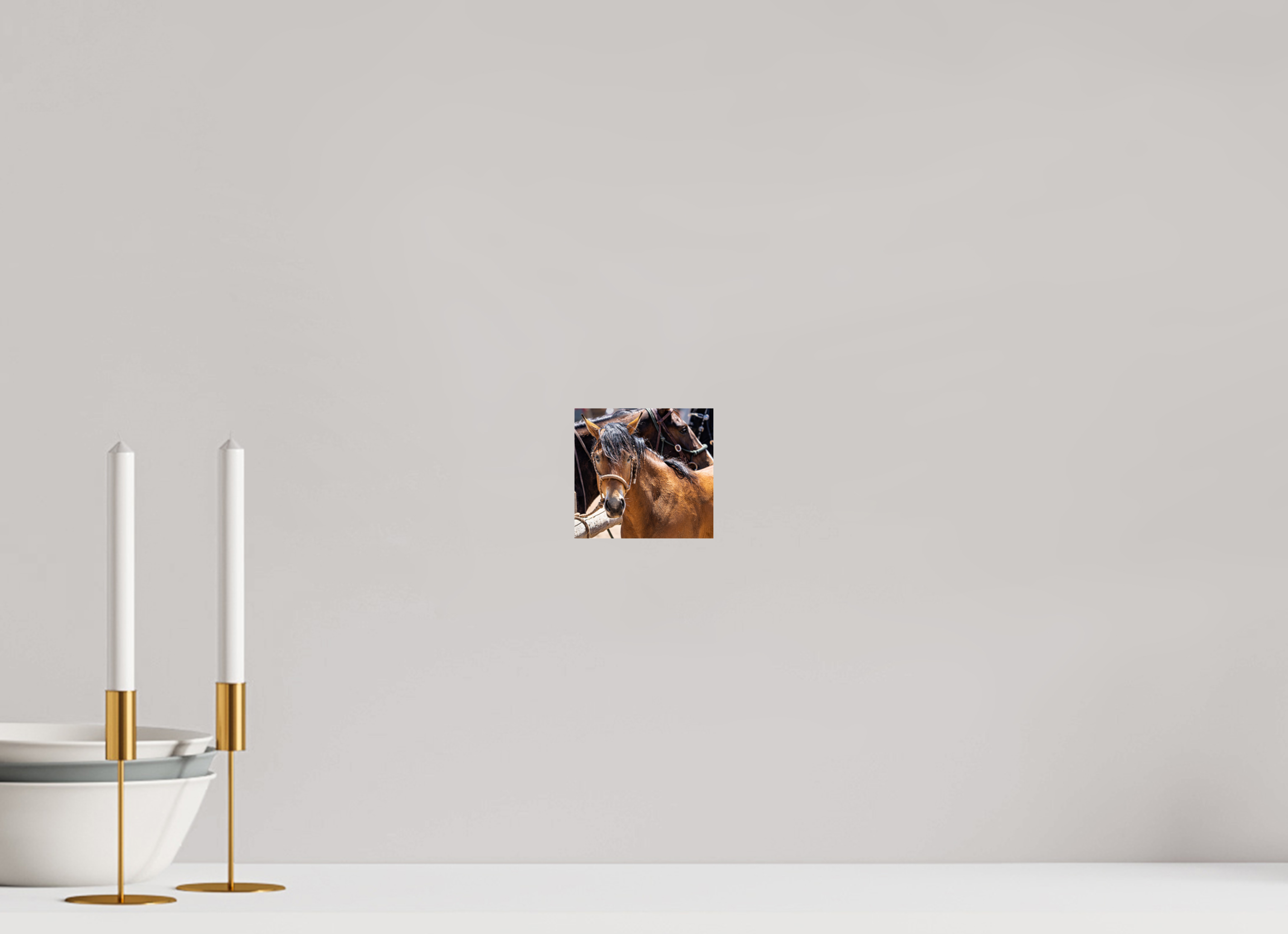 4.3 x 4″, METAL Pack Horse Portrait 6