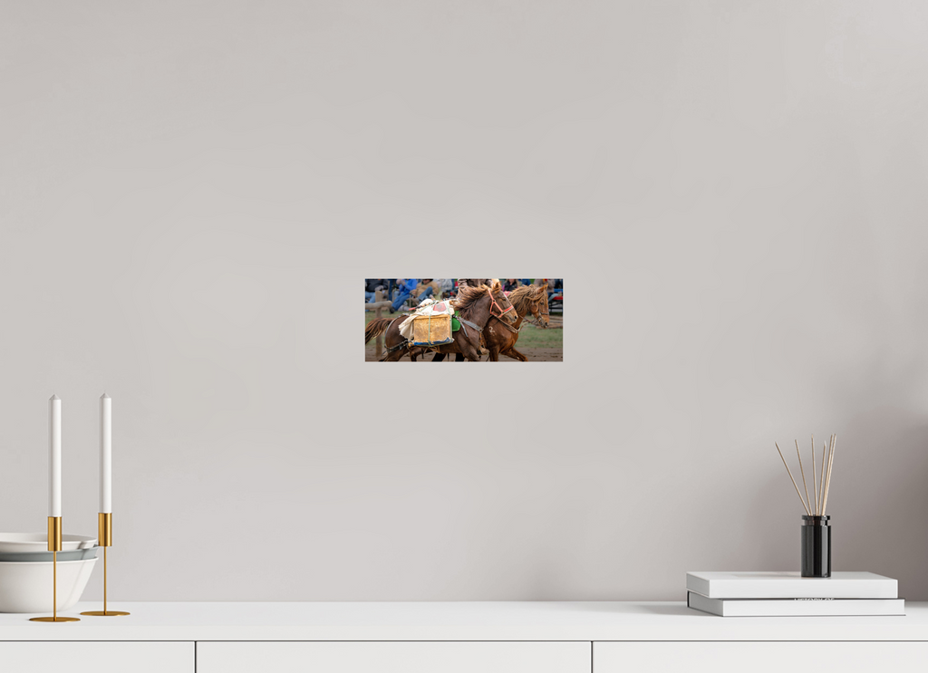 9.6 x 4″, PHOTO PAPER Pack Horses Running