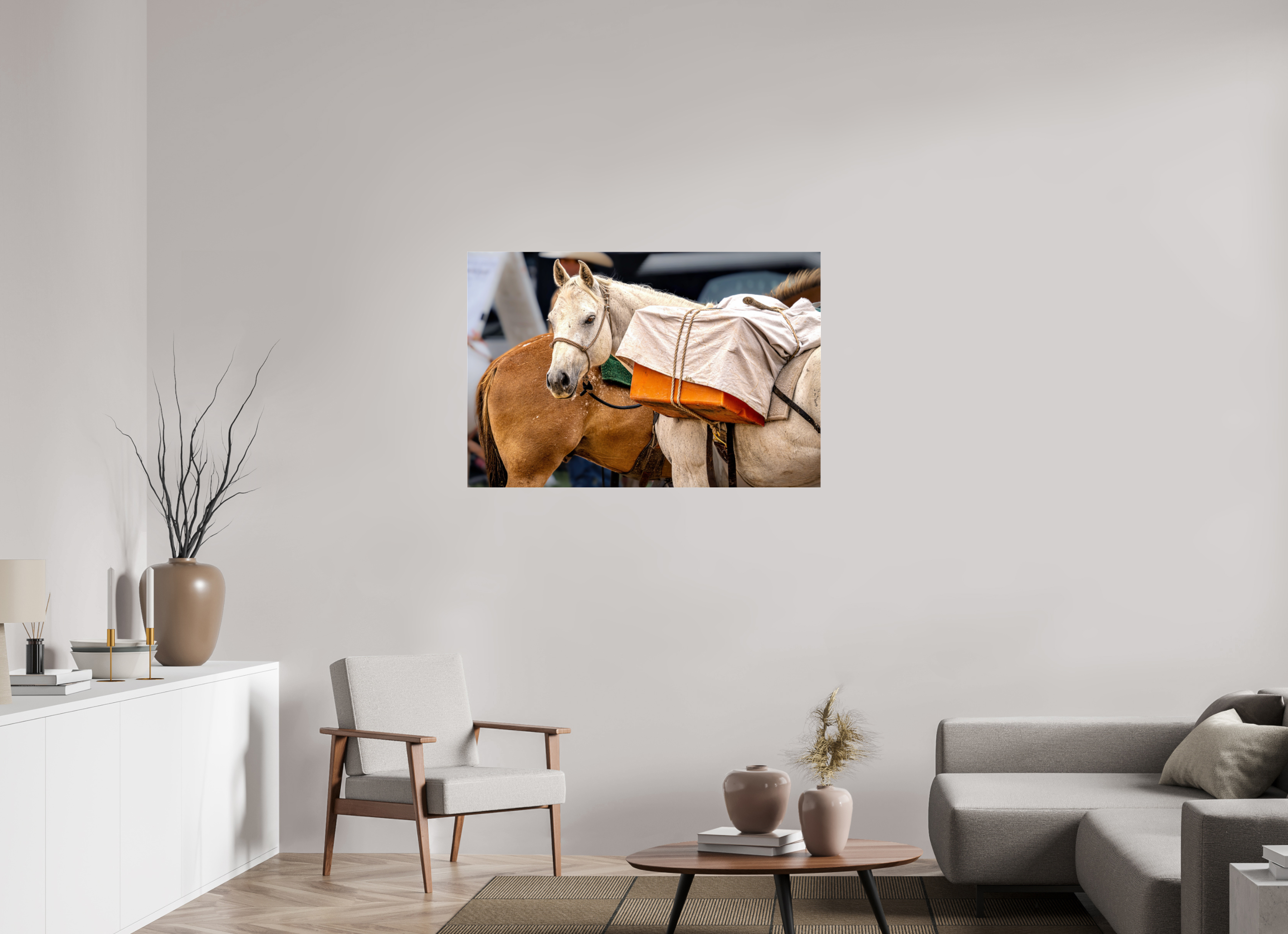 45 x 30″, ACRYLIC Pack Horse Portrait 19 Web Exclusive