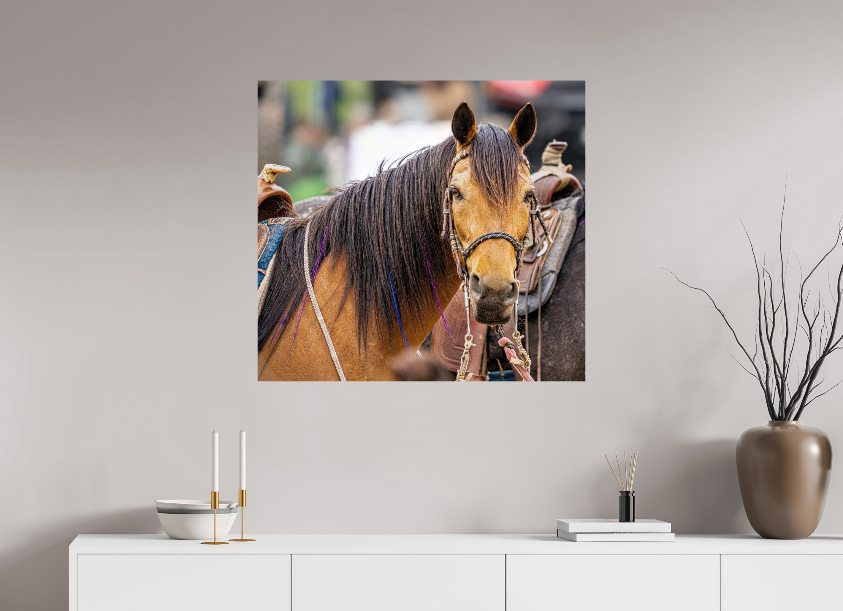 33.7 x 31″, METAL Pack Horse Portrait 11 Web Exclusive