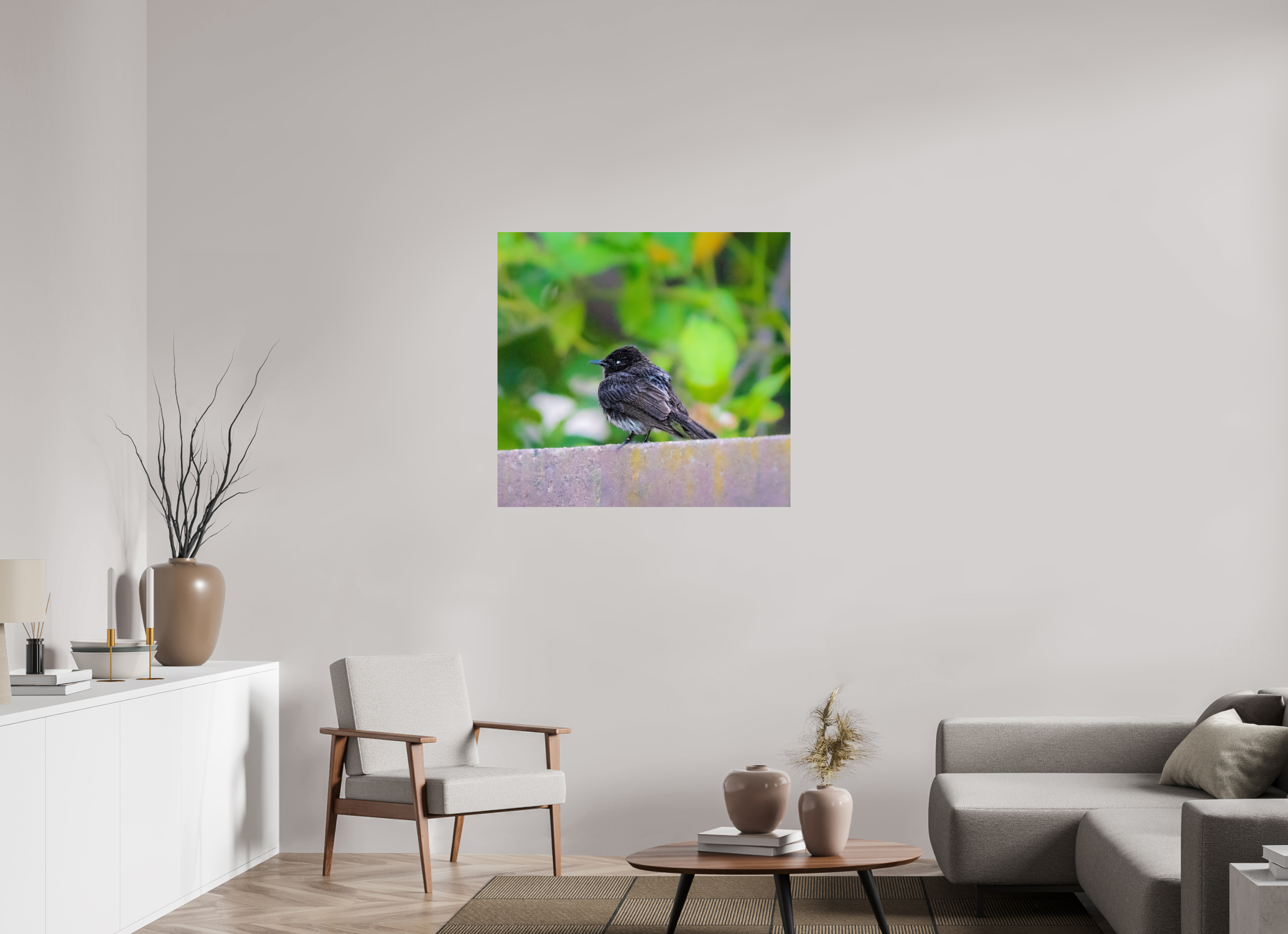 37.3 x 35″, METAL Bird