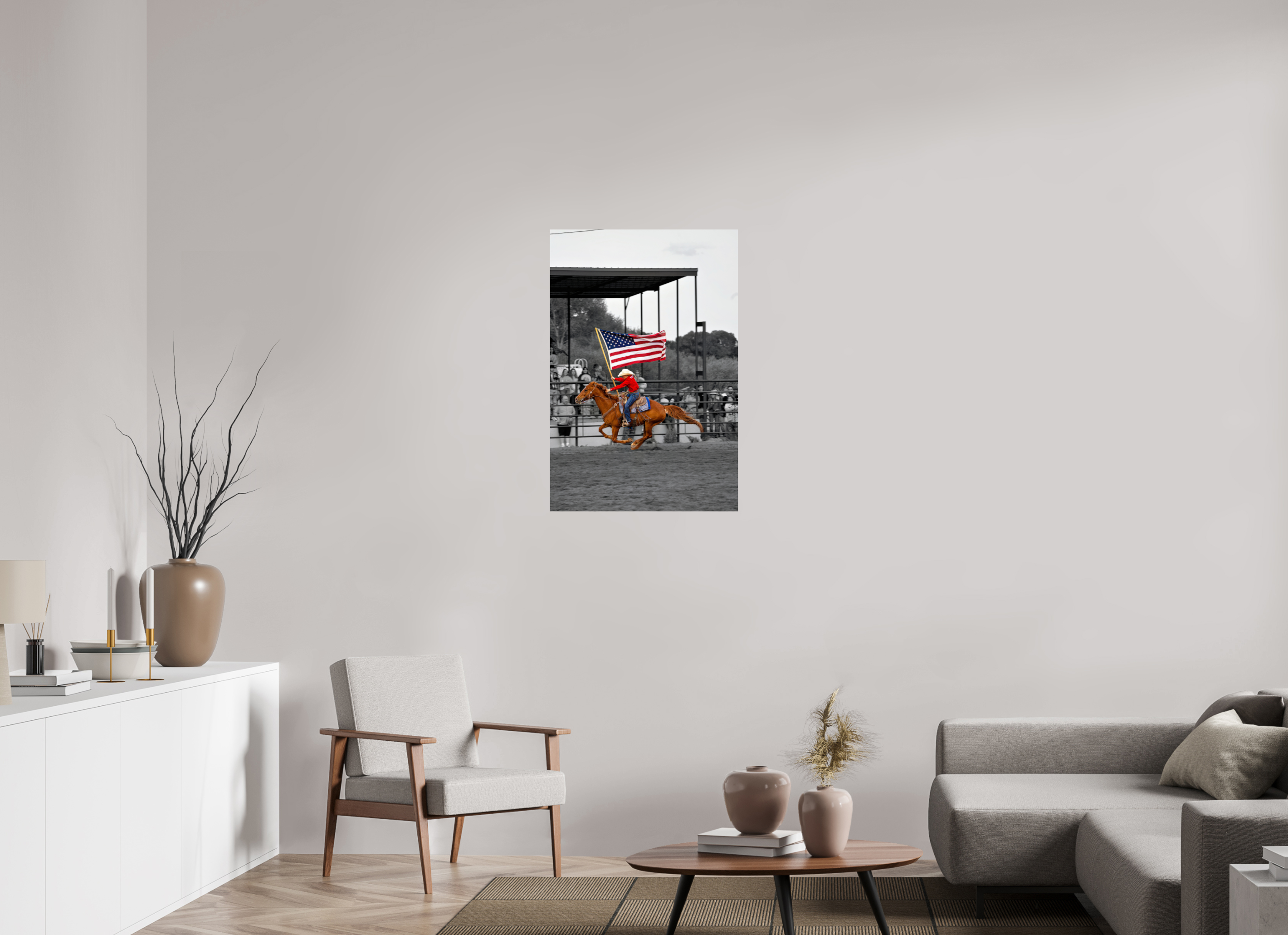 24 x 36″, PHOTO PAPER America 250 Flag Rider 8