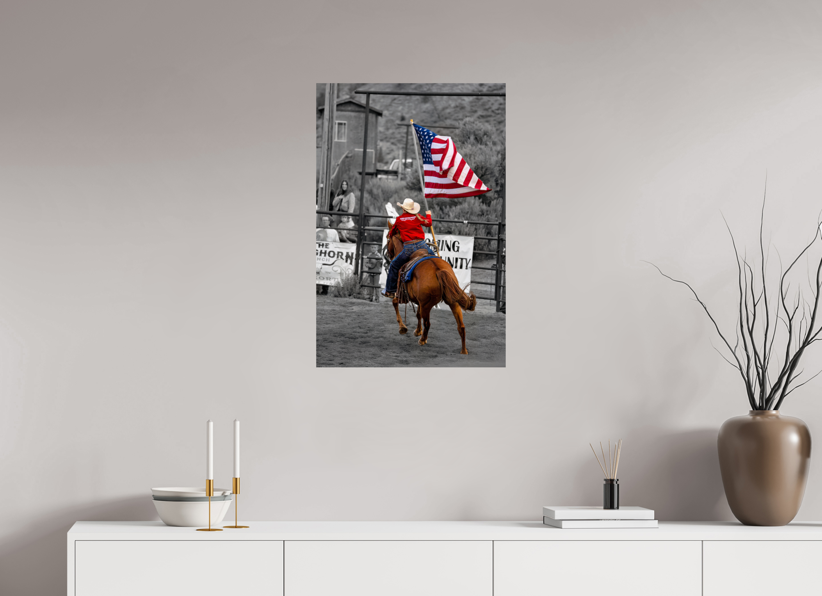 20 x 30″, METAL America 250 Flag Rider 10