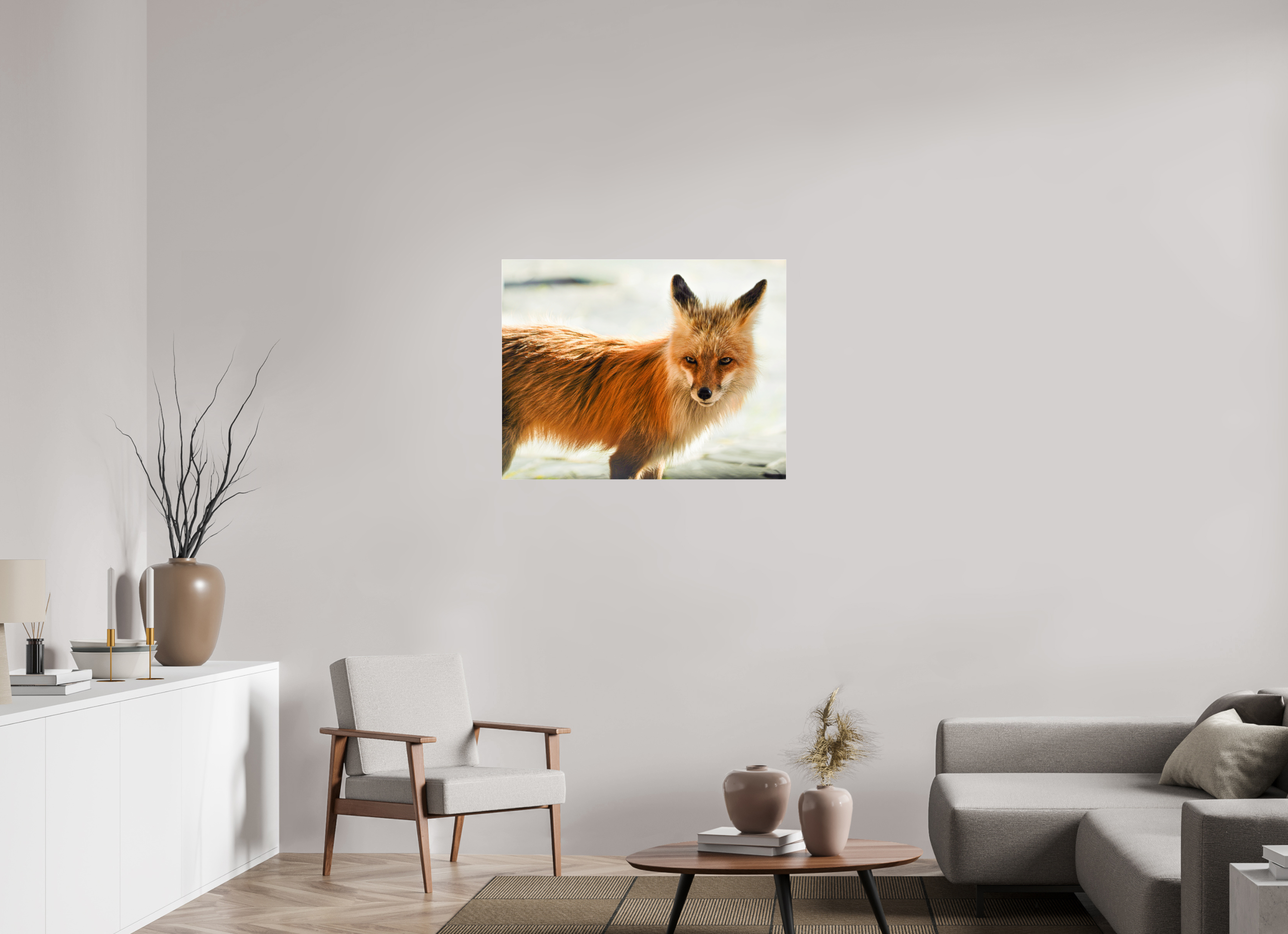 36.2 x 28″, ACRYLIC Fox