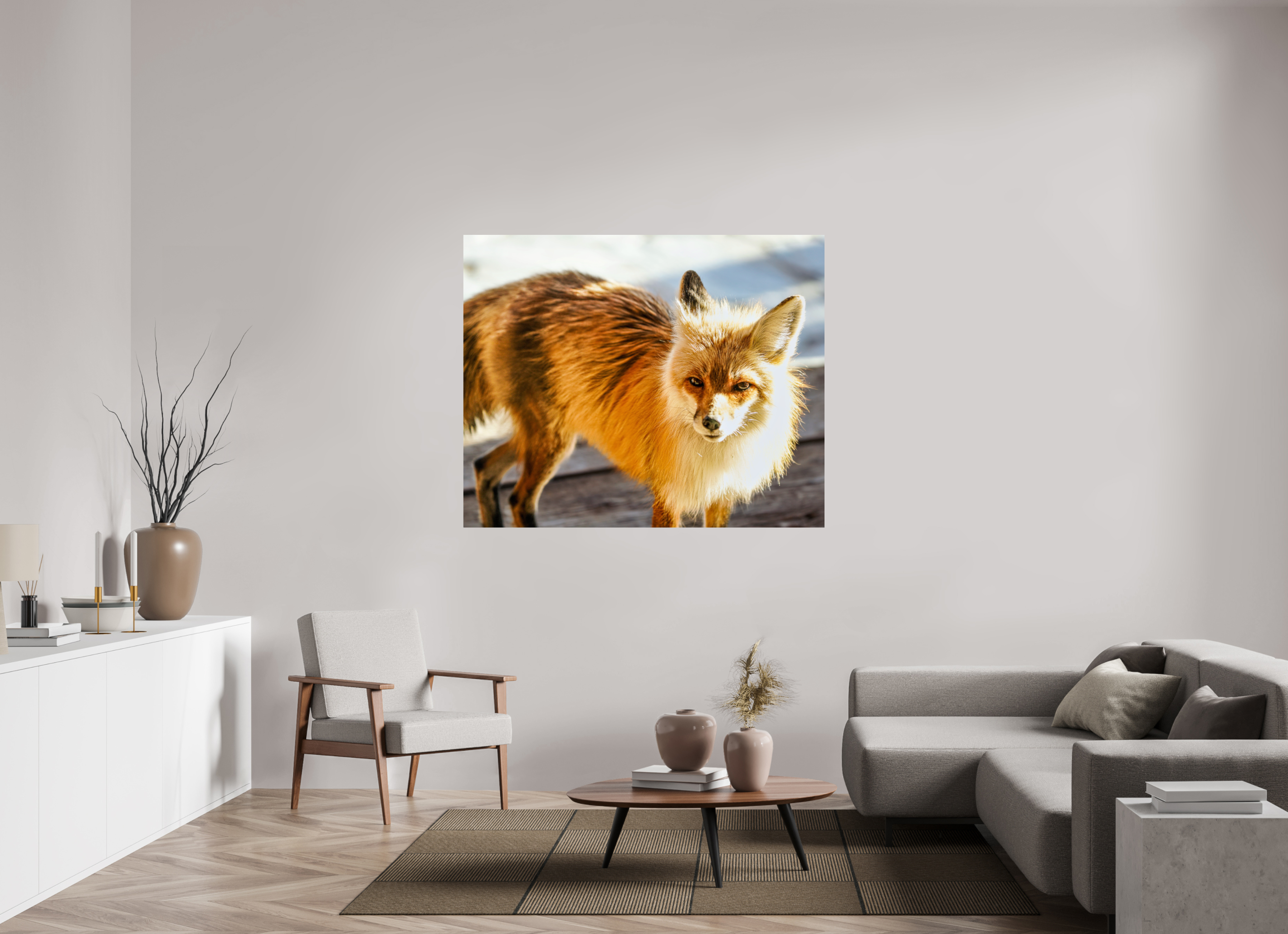 58 x 47″, METAL Fox