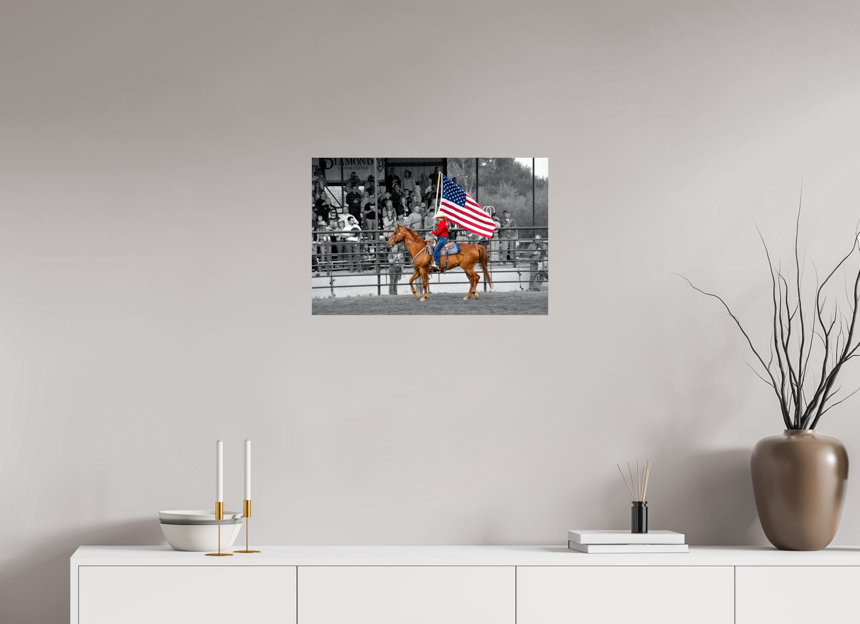 24 x 16″, PHOTO PAPER America 250 Flag Rider 2