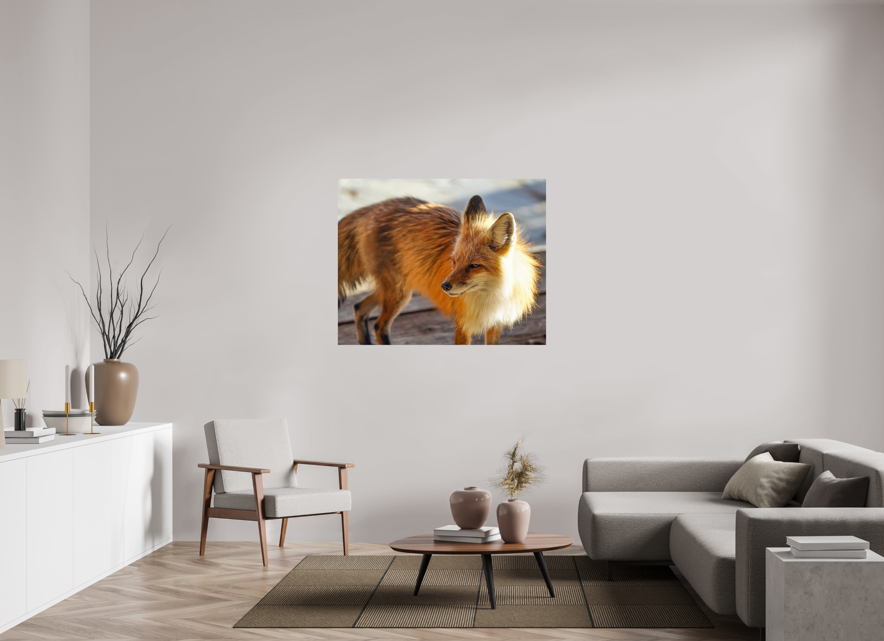 48.9 x 39″, PHOTO PAPER Fox