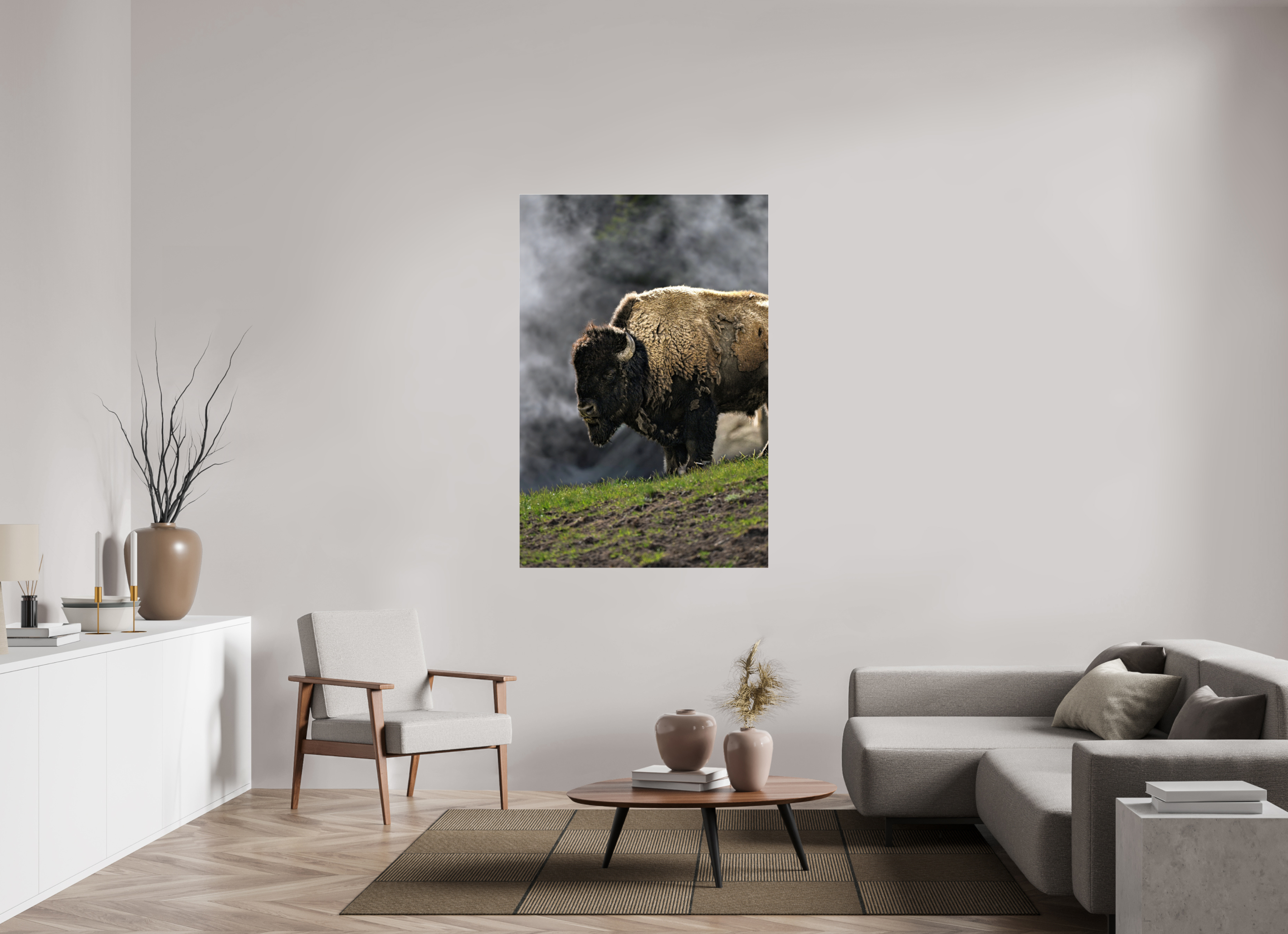 40 x 60″, ACRYLIC Bison