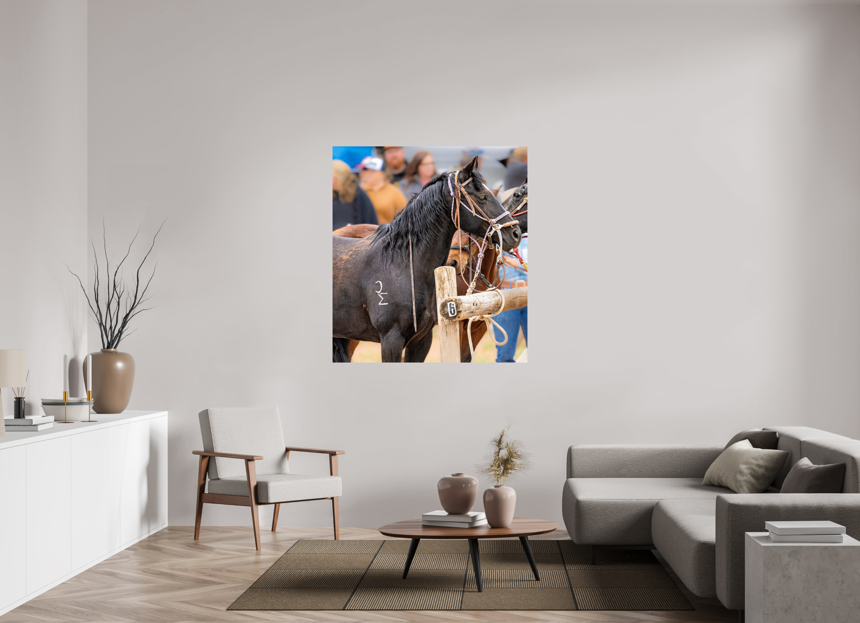 47 x 52.2″, PHOTO PAPER Pack Horse Portrait 2